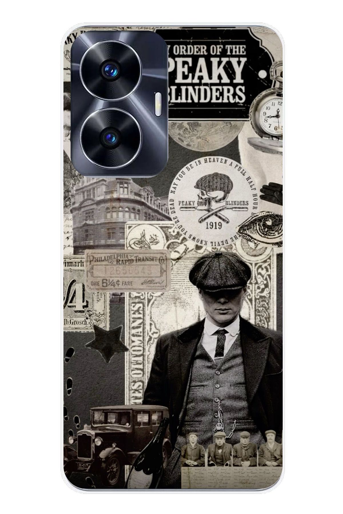 TechTree Realme C55 Uyumlu Peaky Blinders Şeffaf Silikon Kılıf