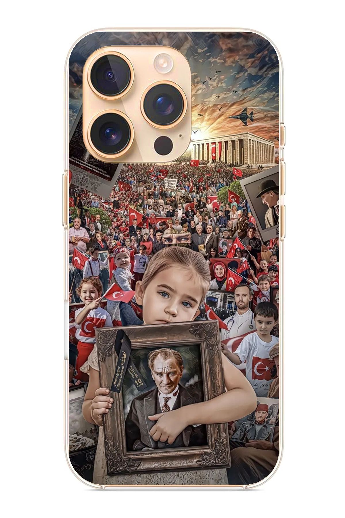 TechTree iPhone 16 Pro Uyumlu Atatürk Anıtkabir Şeffaf Silikon Kılıf