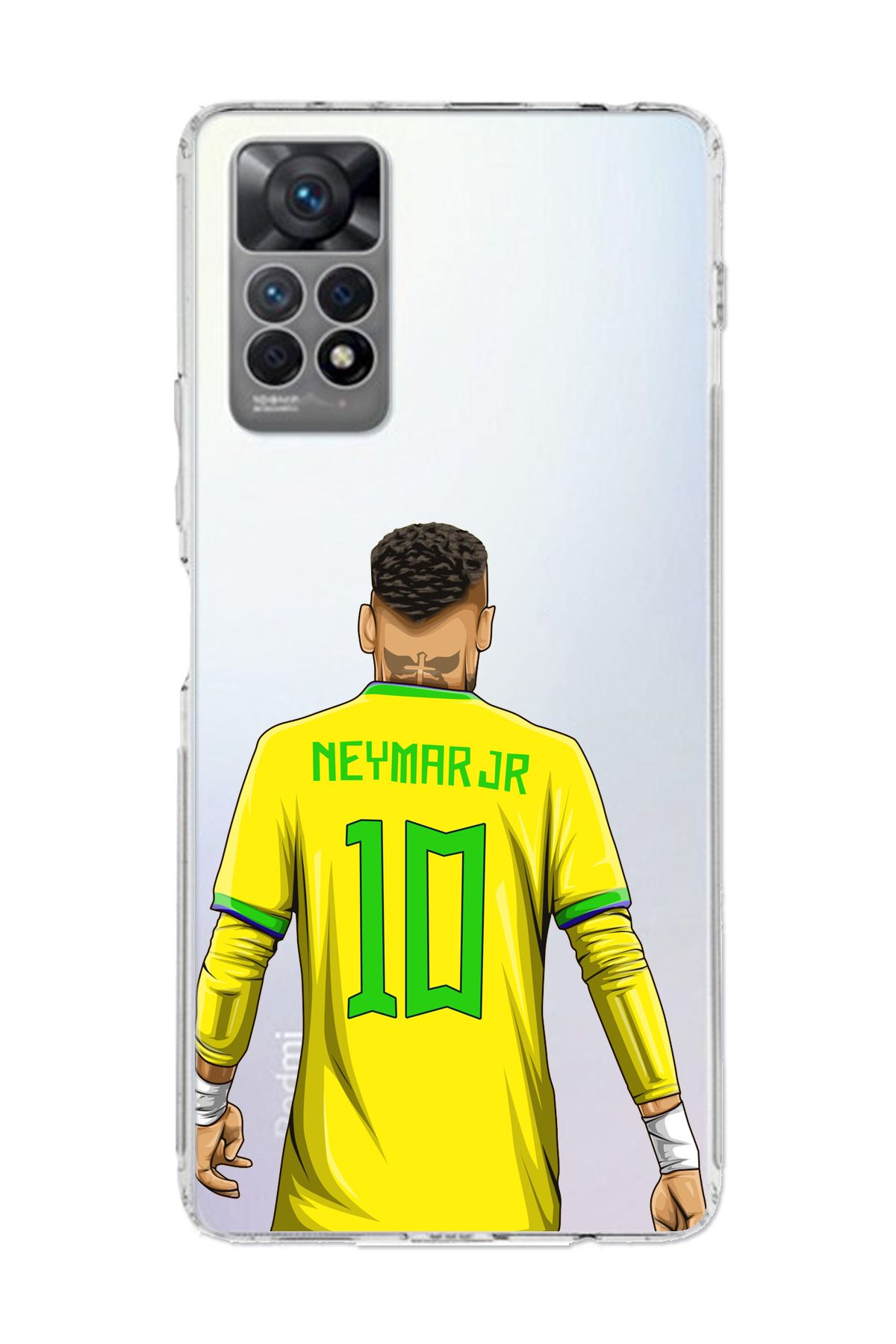 TechTree Redmi Note 12 PRO 4G Uyumlu Neymar Minimal Forma Şeffaf Silikon Kılıf