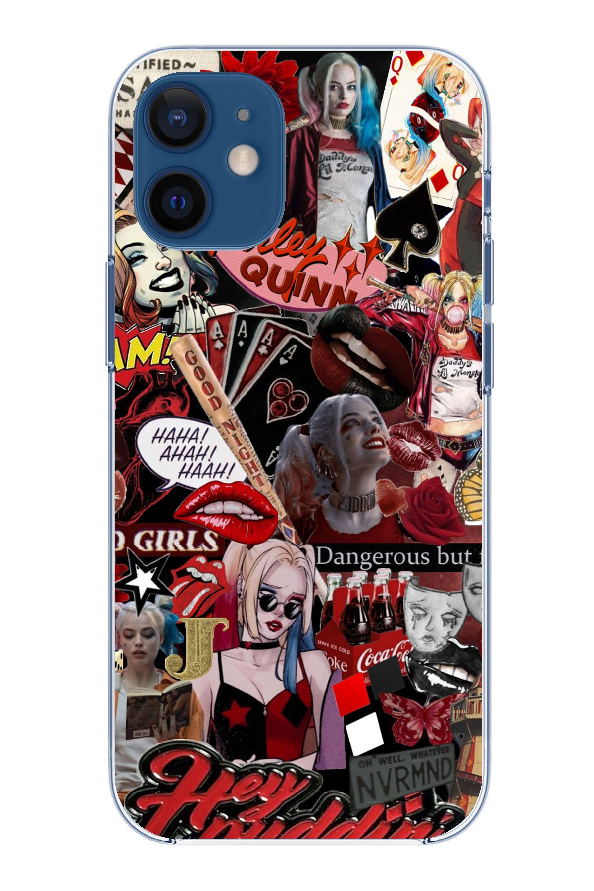 TechTree iPhone 12 Mini Uyumlu Harley Quinn Şeffaf Silikon Kılıf