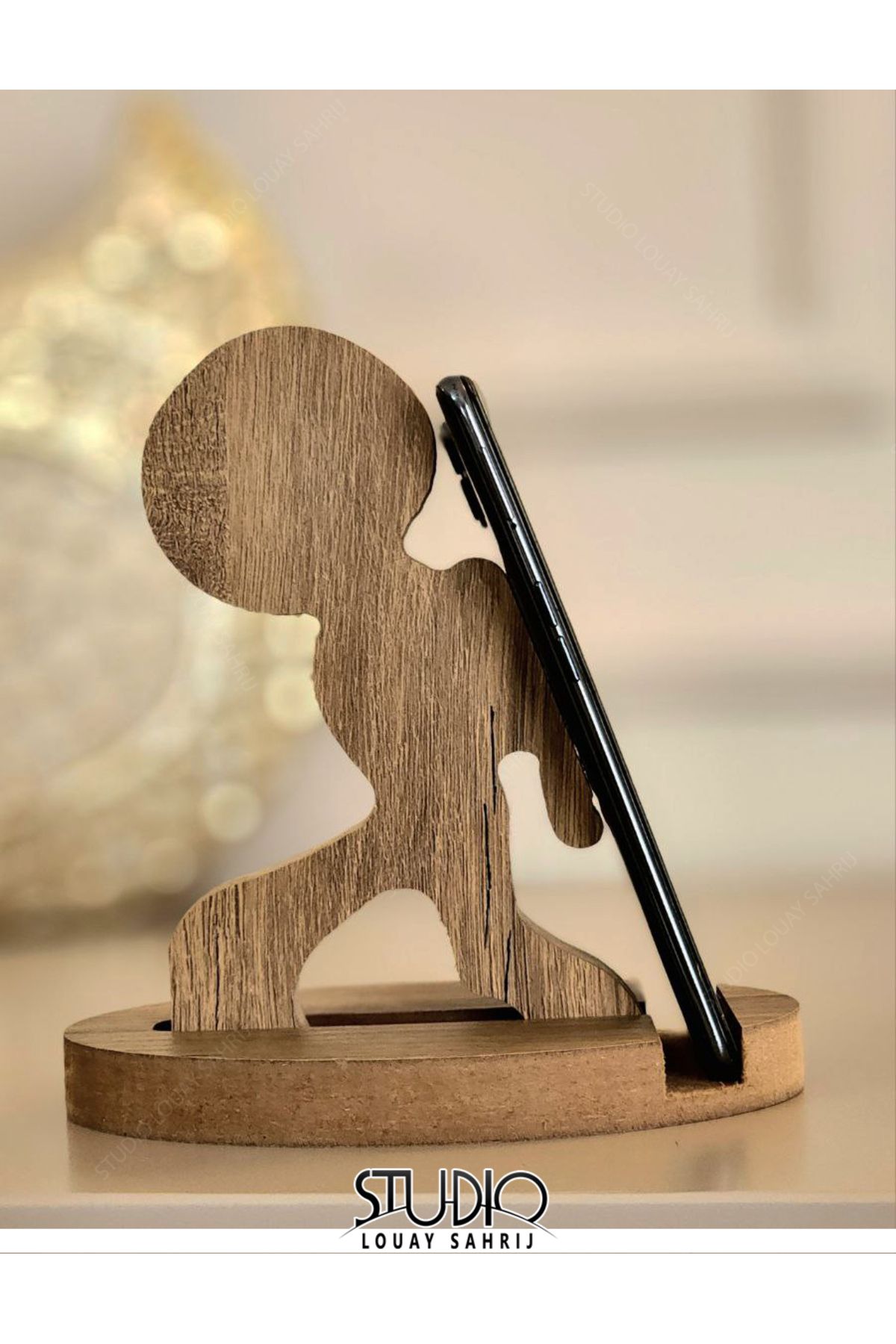 Home Ahşap Telefon Standı Tutucu