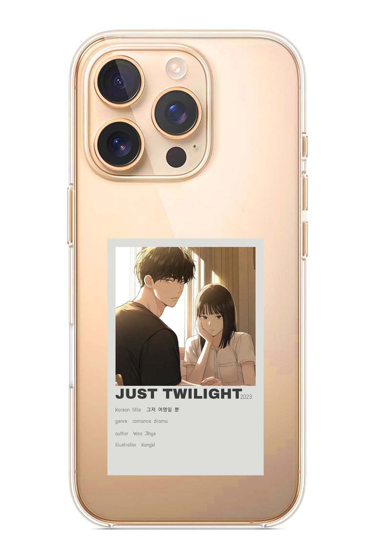 TechTree iPhone 16 Pro Uyumlu Just Twilight Tasarımlı Şeffaf Silikon Kılıf