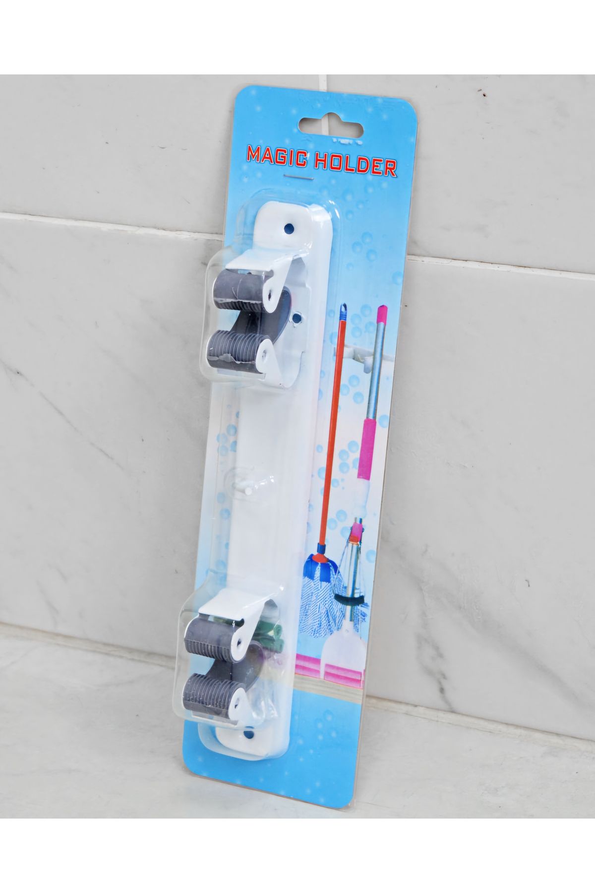 abnturk Vidalı 2'li Paspas Fırça Sapı Tutucu Monte Edilebilir 22 Cm