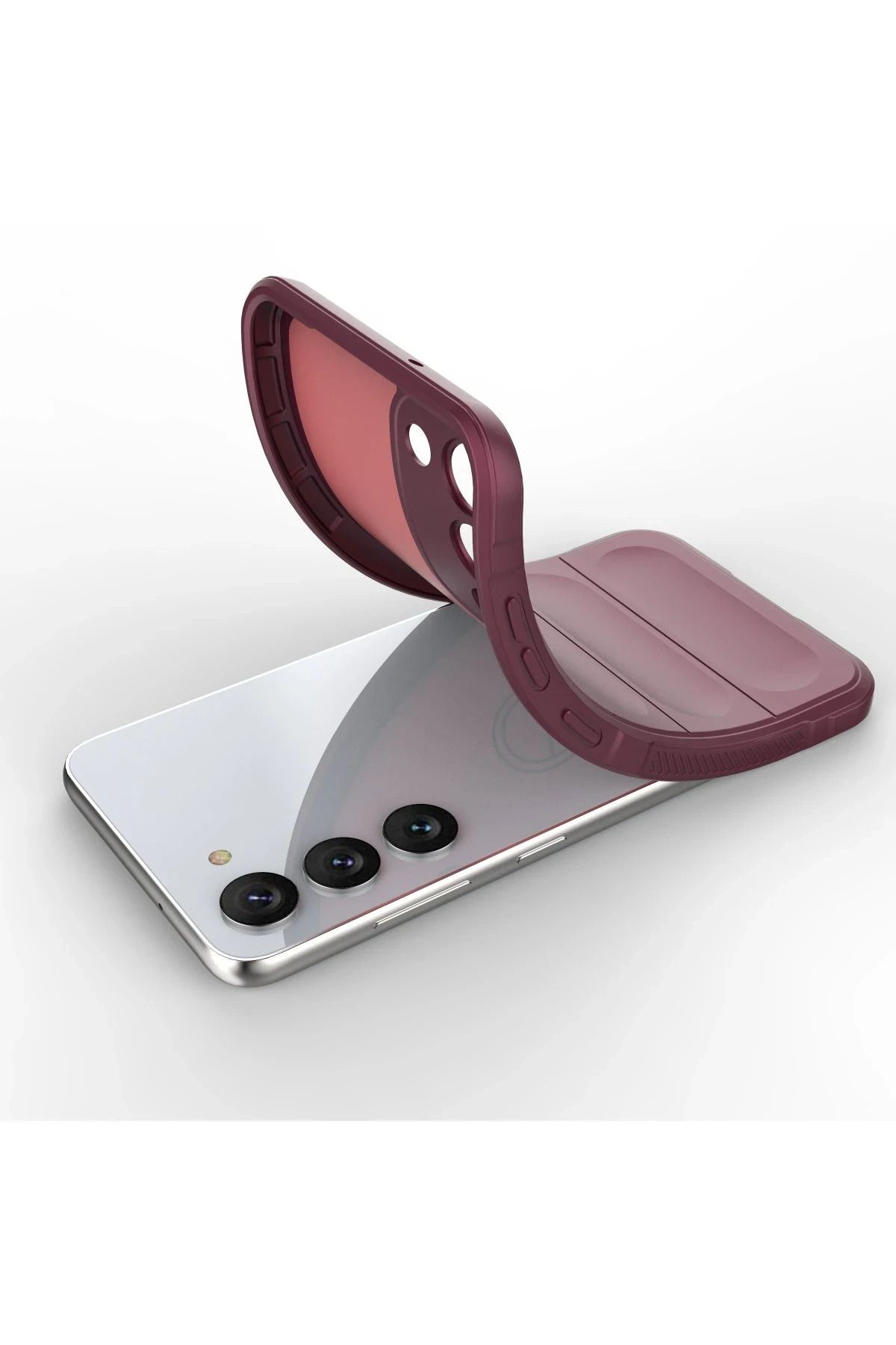 NewFace Galaxy S23 Plus Uyumlu Kılıf Optimum Silikon - Bordo ALMLA