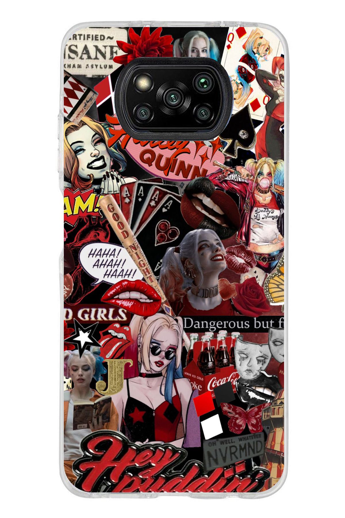 TechTree Poco X3 / NFC / PRO Uyumlu Harley Quinn Şeffaf Silikon Kılıf