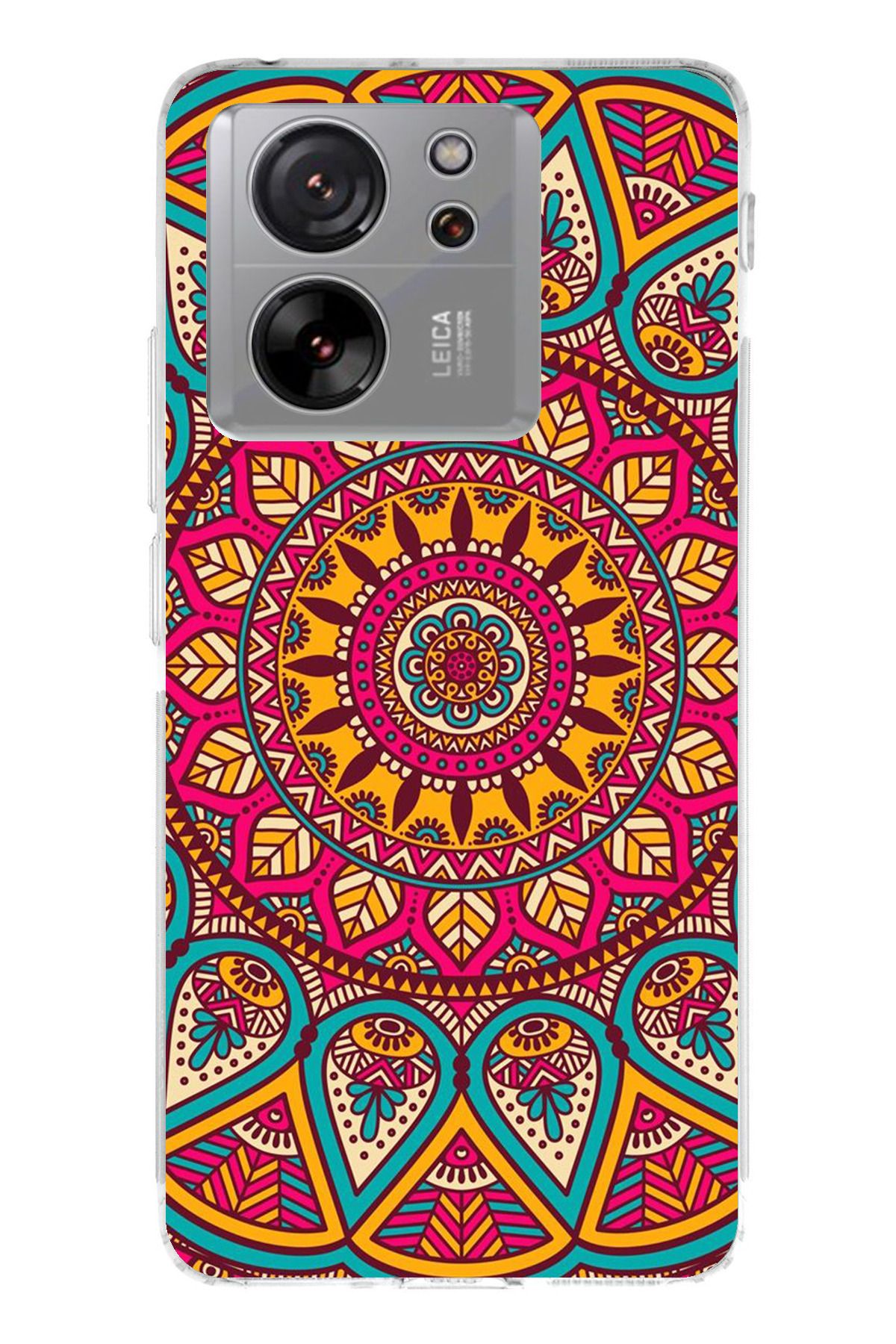 TechTree Mi 13T / 13T PRO Uyum Mandala Şeffaf Silikon Kılıf
