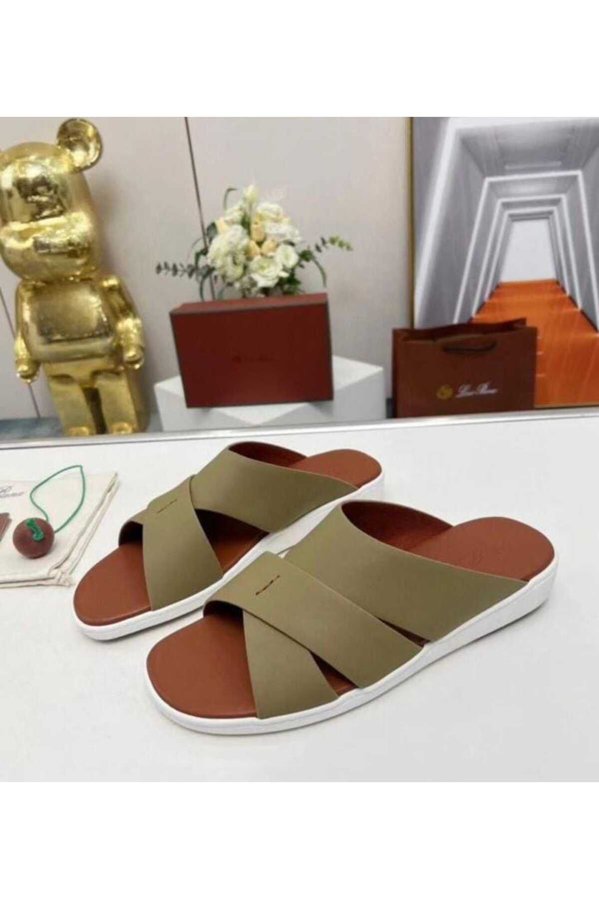 Loro Piana-Venice Cashmere Slippers – Luxury Indoor Footwear with Suede Sole for Men 1