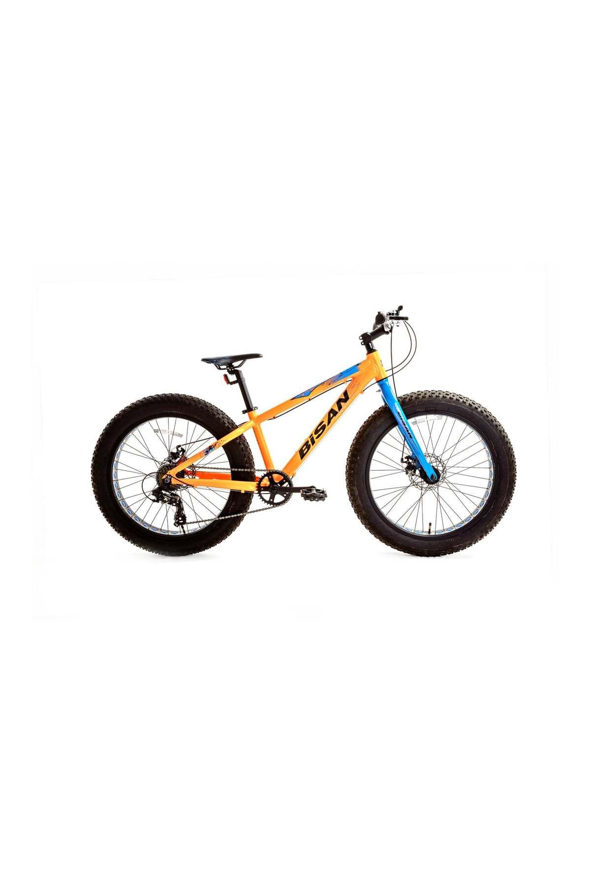 Bisan SKATER NEON TURUNCU 33 CM 1x7 VİTES 24jant ÇOCUK BİSİKLETİ FAT BİKE