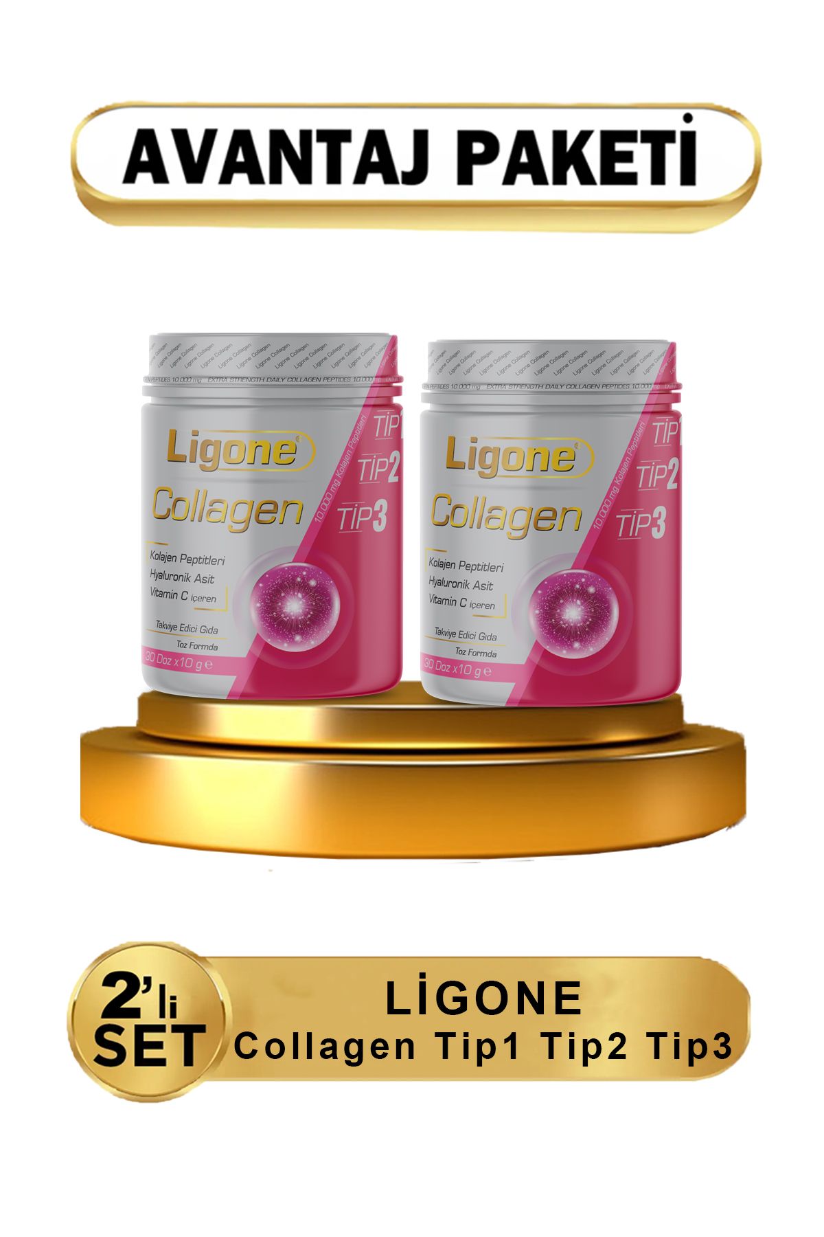 Ligone Collagen Powder 300 gr 2li ( Avantajlı Paket )