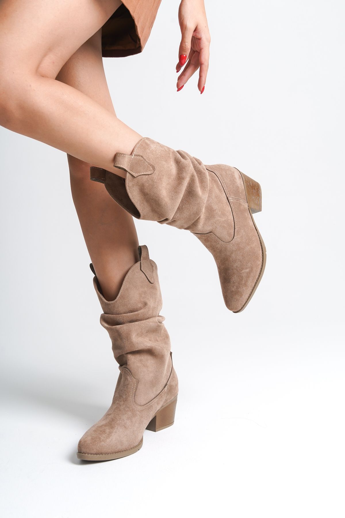 Capone Outfitters-Dámské kovbojské boty West Suede Pull-On 3
