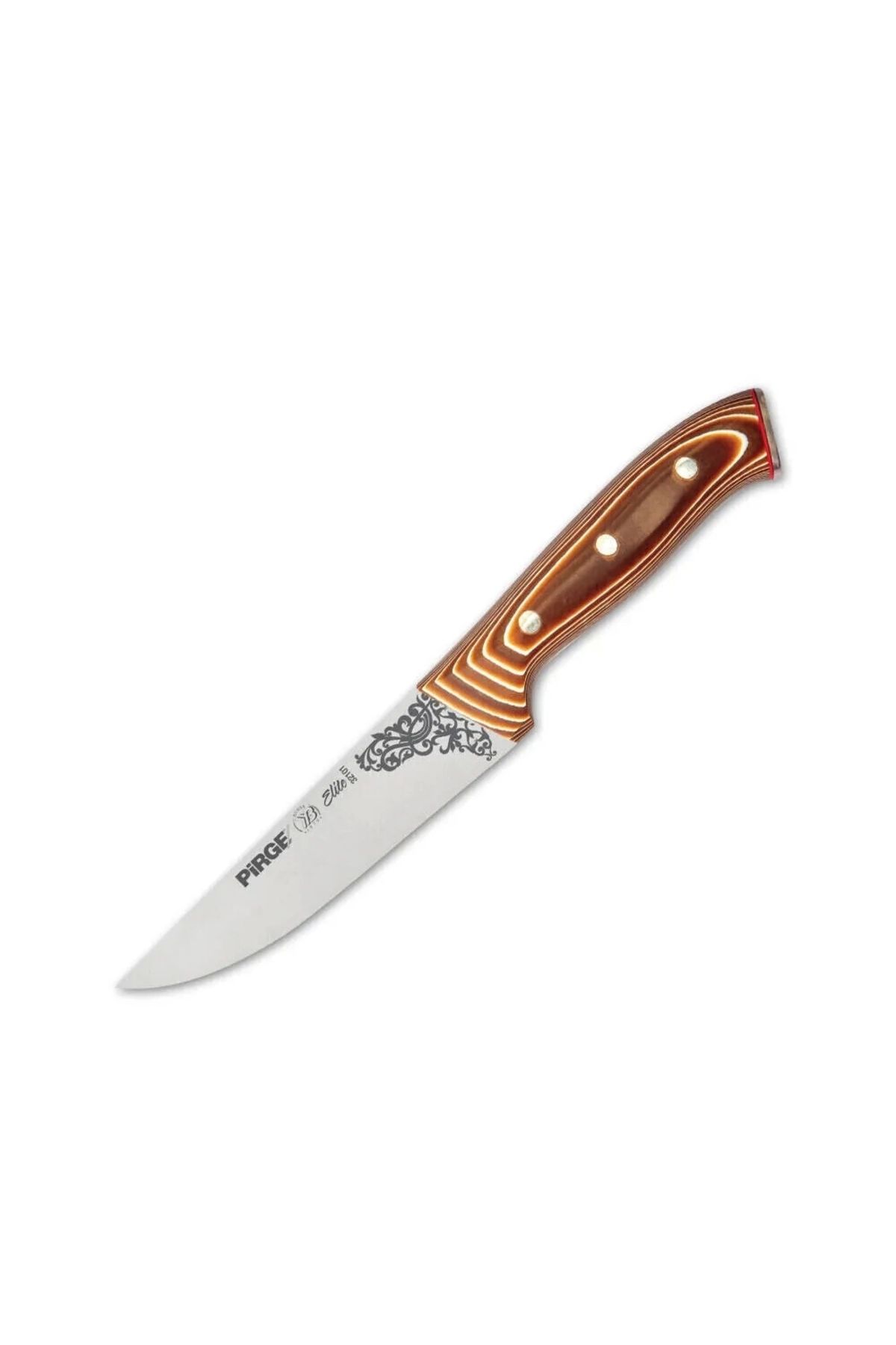 YNT İthalat 32101 Elite Kurban, Kasap Bıçağı 14,5 Cm - Kahverengi Perçinli Kompozit Sap