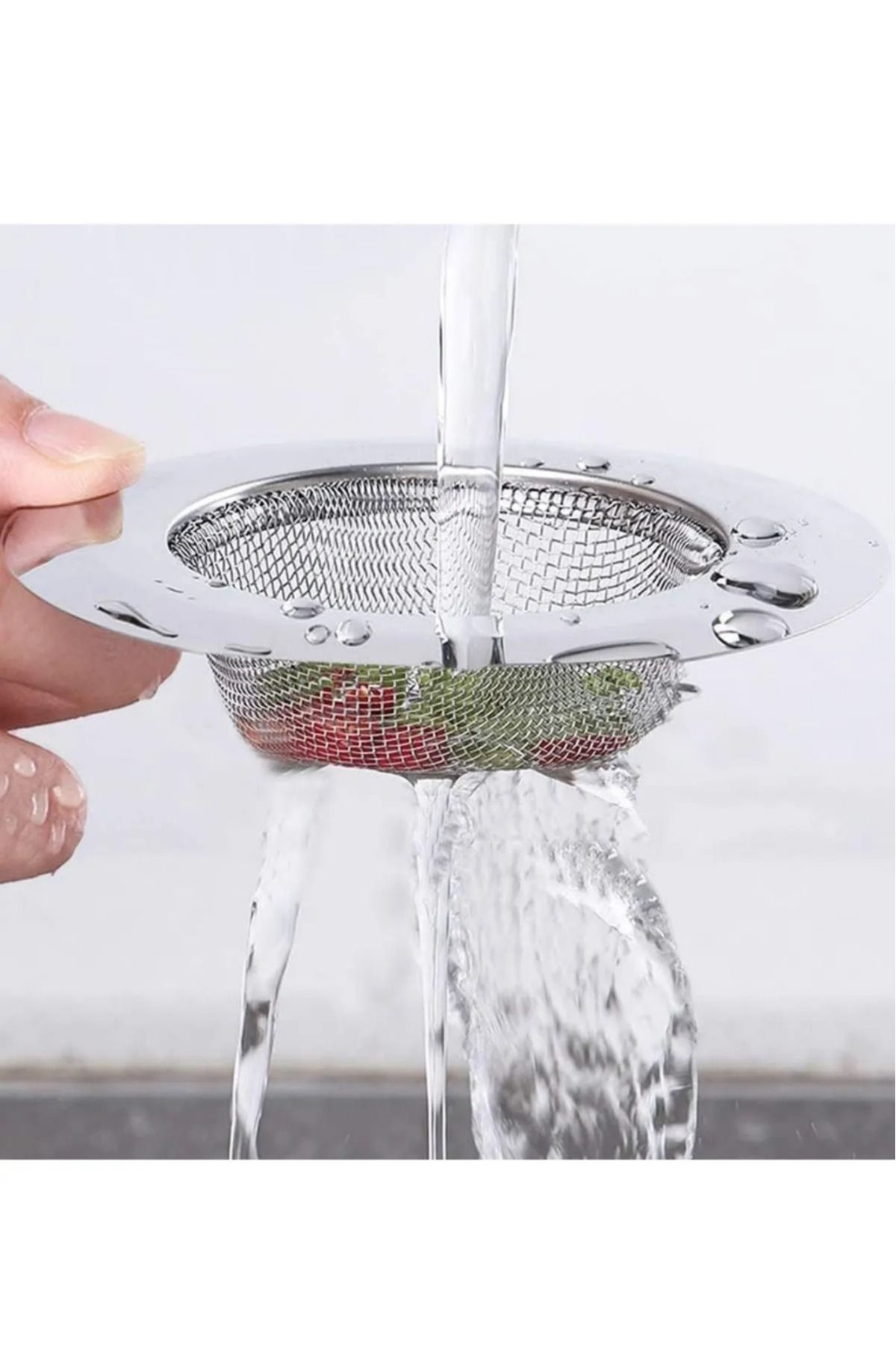 MG HOME 1 Adet Lavabo Süzgeç Mutfak Süzgeç 9 CM Paslanmaz Çelik Lavabo Süzgeci - Evye Süzgeci