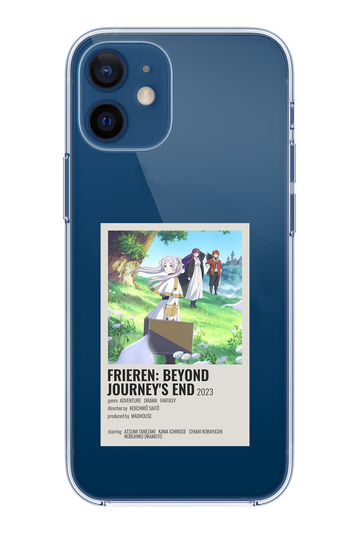 TechTree iPhone 12 Mini Uyumlu Frieren: Beyond Journey's End Tasarımlı Şeffaf Silikon Kılıf
