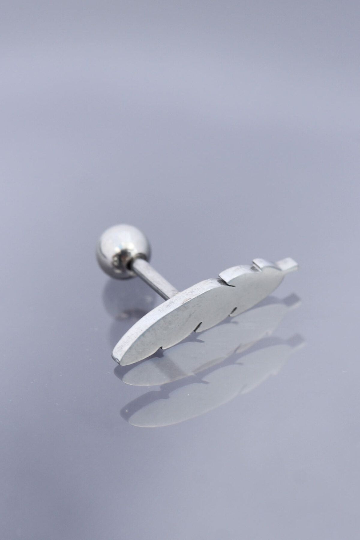 E BULURUM Yaprak Model 316L Cerrahi Çelik Piercing