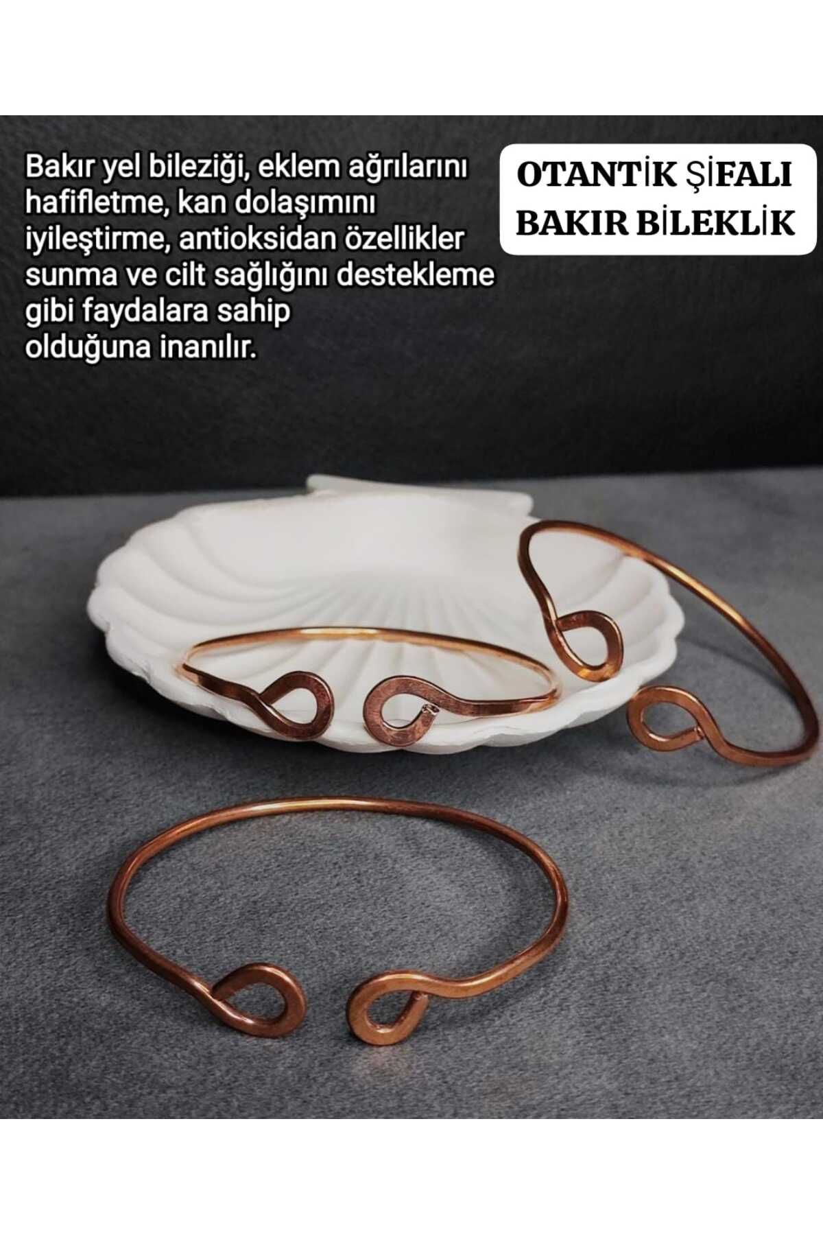 Lio20 Otantik Şifalı Bakır Bileklik Aksesuar Bijuteri Hediyelik Bileklik