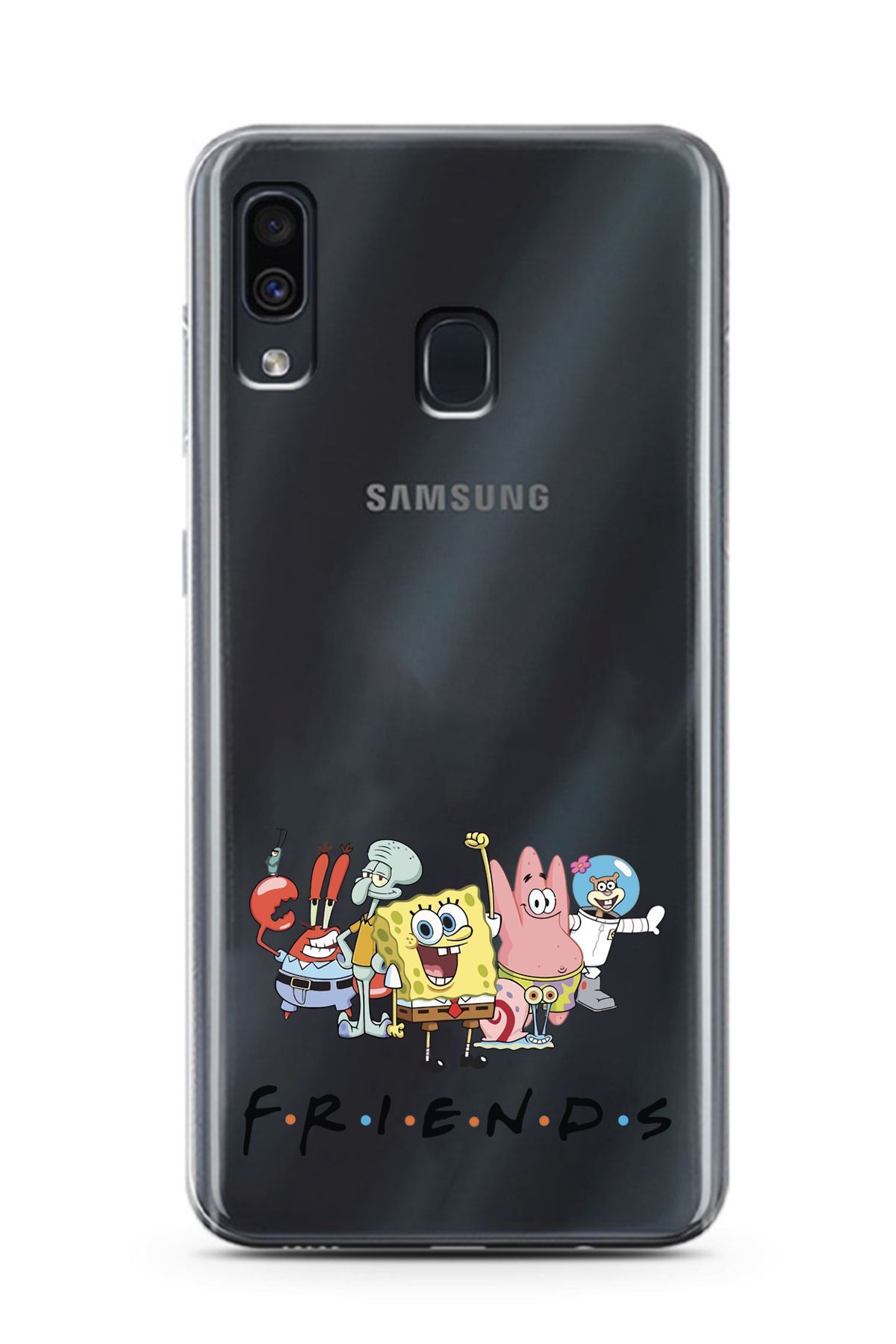 moonset Samsung Galaxy A20 / A30 Uyumlu Friends Tasarımlı Baskılı Şeffaf Telefon Kılıfı