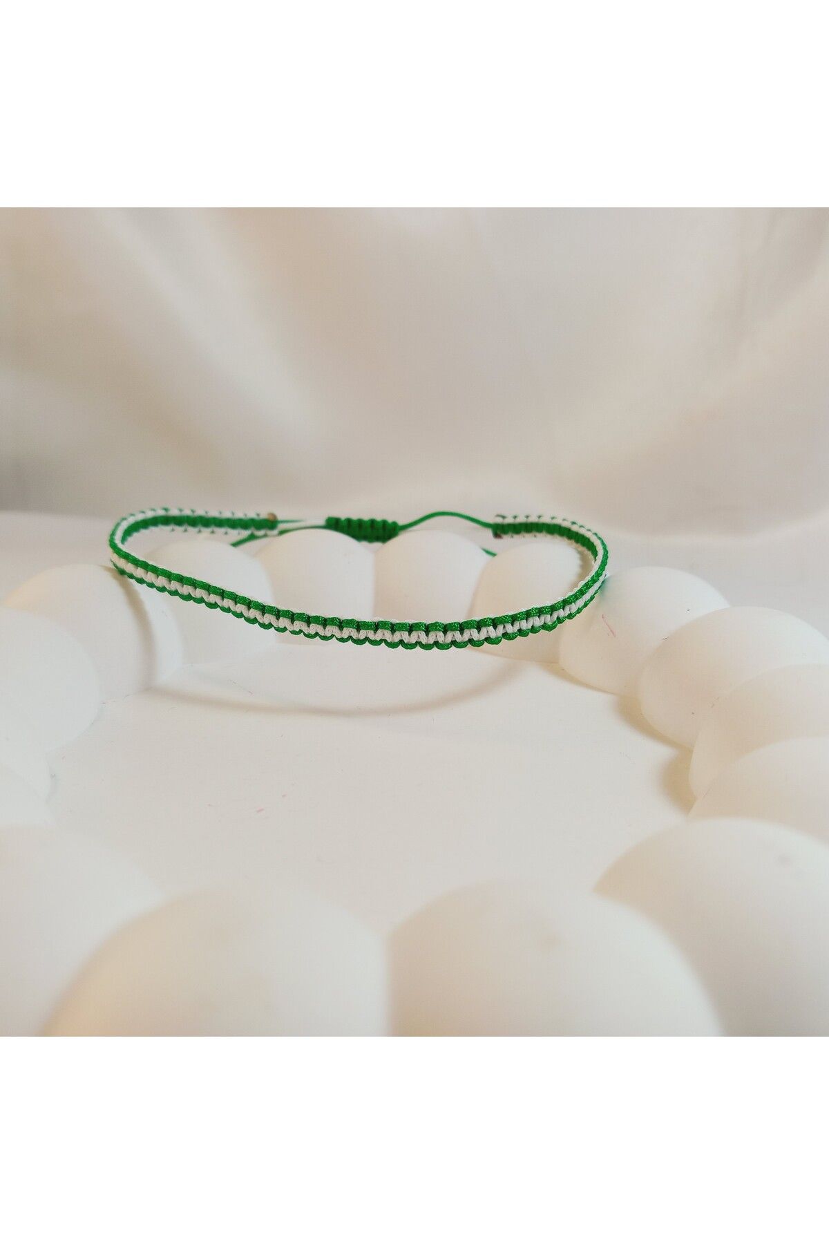 Crystal Atelier Konyaspor Taraftar Makrome Örgü Bilekliği-Taraftar Bileklik-Unisex Bileklik-Konyaspor Bileklik