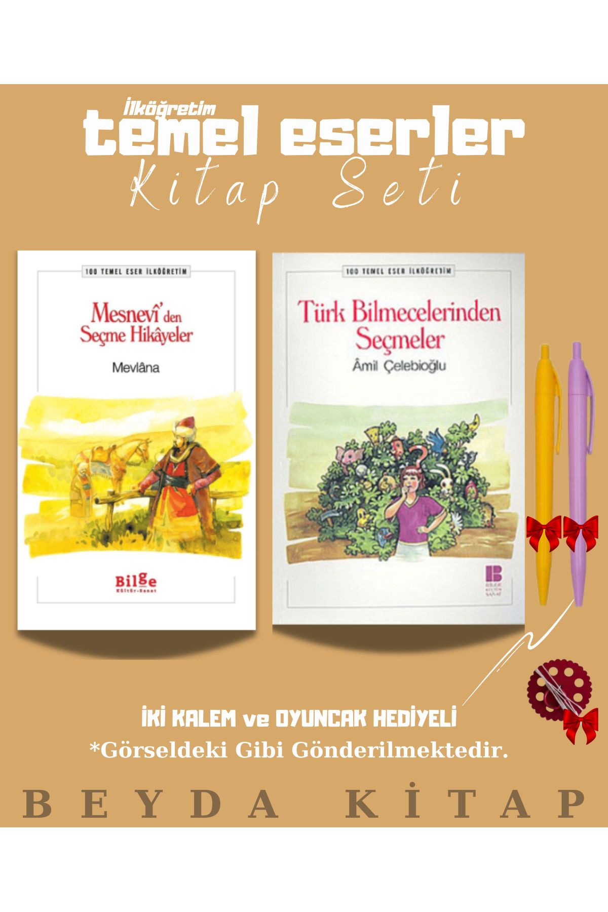 Bilge Kültür Sanat Mesneviden Seçme Hikayeler - Türk Bilmeceleri - Oyuncak ve Kalem Hediyeli