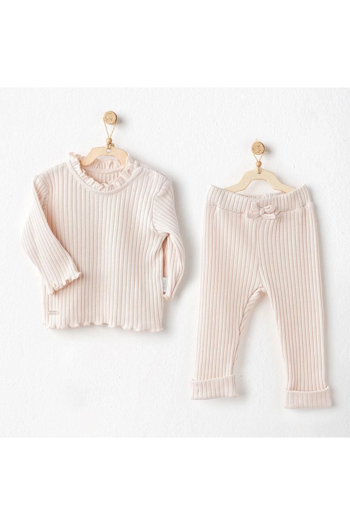 Shop58 Sweet Penguin 2'li Bebe Takım Ekru