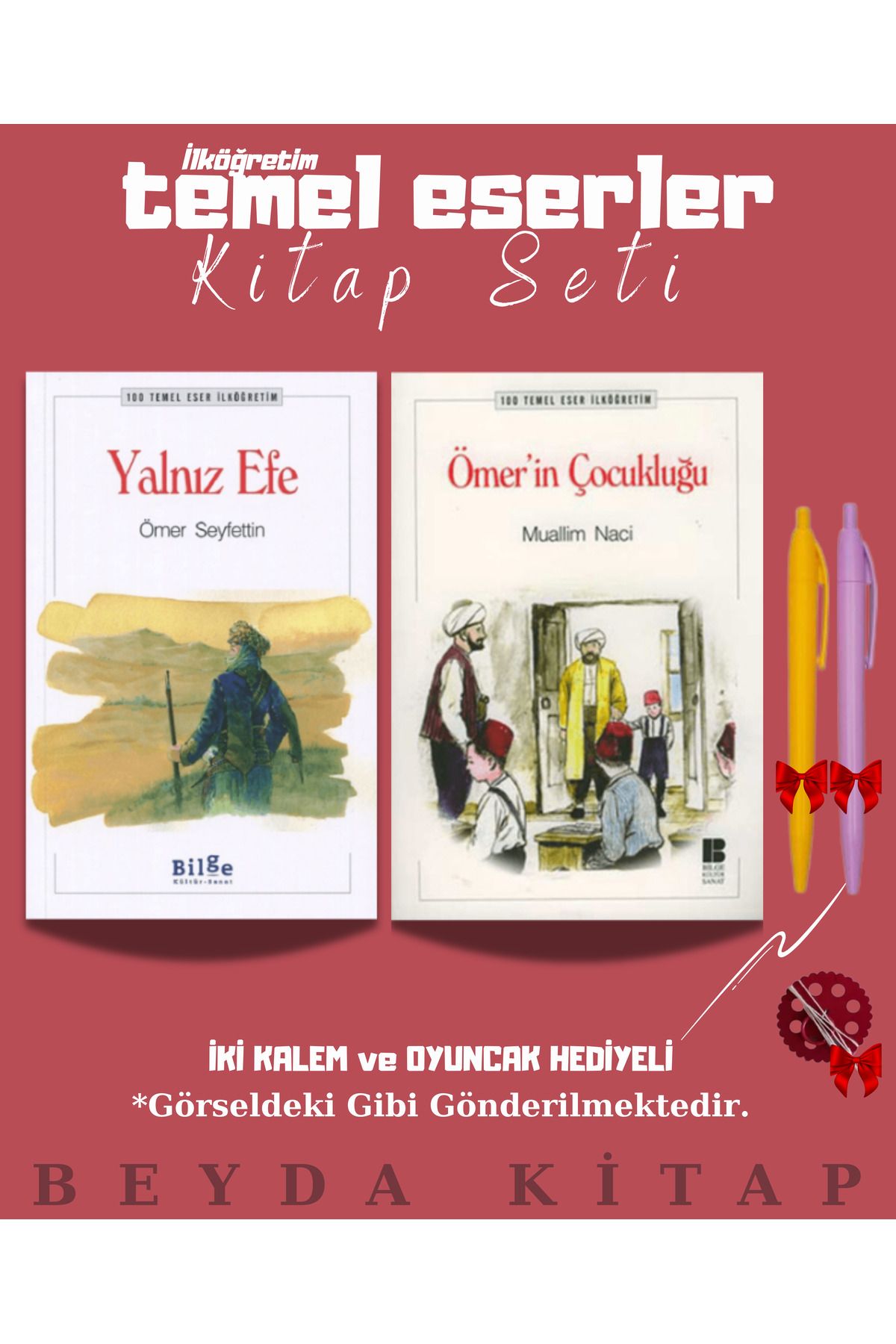 Bilge Kültür Sanat Yalnız Efe - Ömerin Çocukluğu - Oyuncak ve Kalem Hediyeli - 100 Temel Eser Kitap Seti