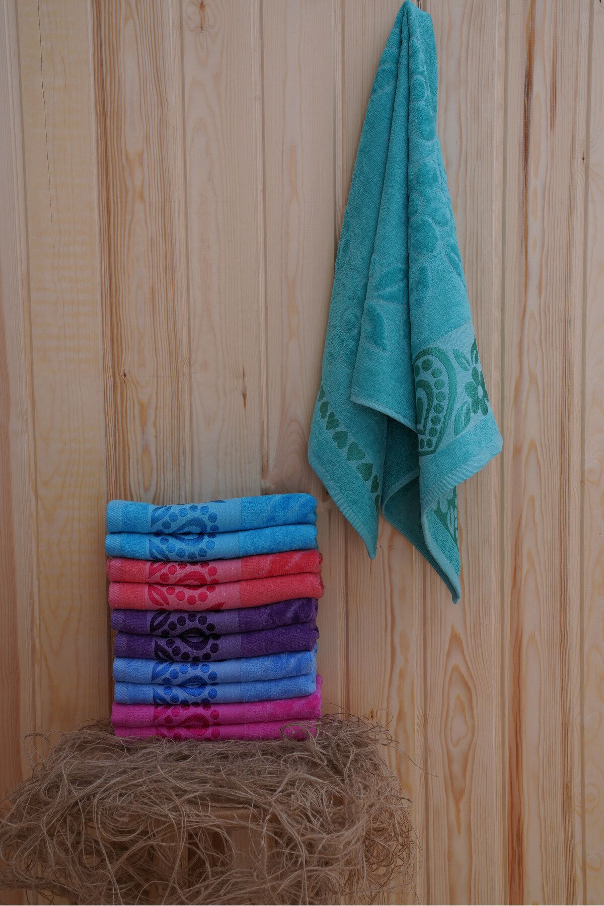 ARVEN HOME COLLECTİON KADİFE JAKARLI YUMUŞAK DOKULU EL & YÜZ HAVLUSU 50x90 Cm 6 ADET