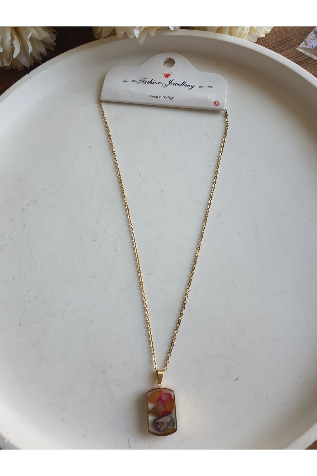 özlemmmoda ÇELİK KOLYE gold
