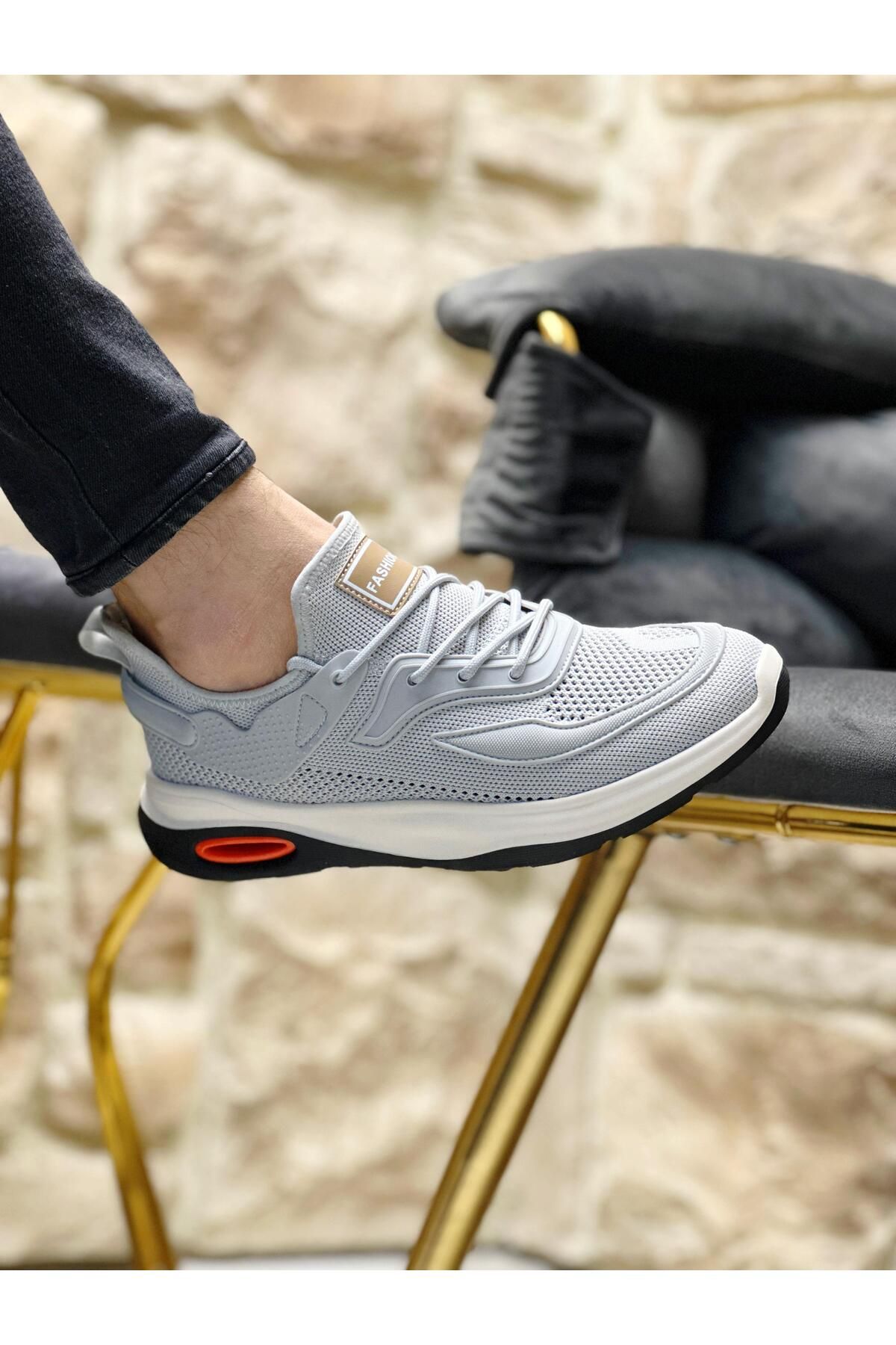 ByItallanoshoes GREY SAPEN 0071 KETEN AİR TABAN GÜNLÜK ERKEK SNEAKER