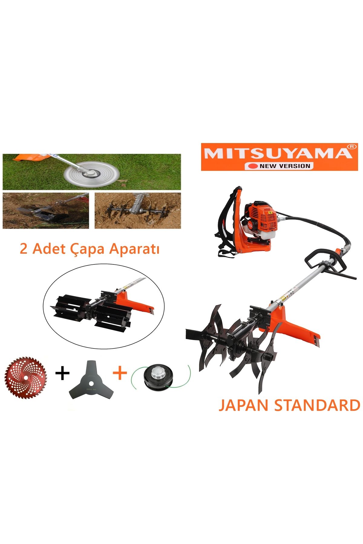 Mitsuyama Mi̇tsuyama Toprak Çapalama Maki̇nasi Sirt Tirpan Yeni̇ Versi̇yon (japan Standart)