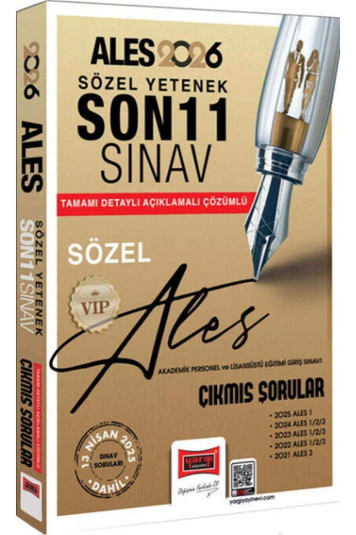 Yargı Yayınları Yargı Yayınları 2026 ALES VIP Sözel Yetenek Son 11 Sınav Çıkmış Sorular