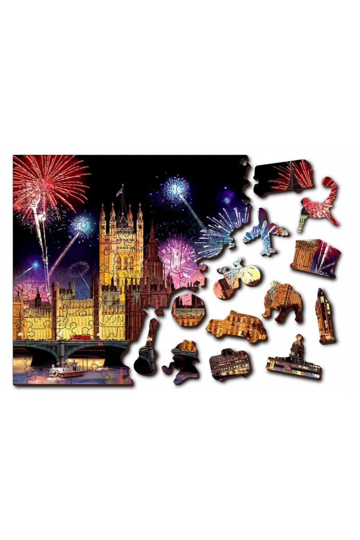 Wooden City-Wooden Puzzle LONDON BY NIGHT XL, Wooden City, 600 pieces 2