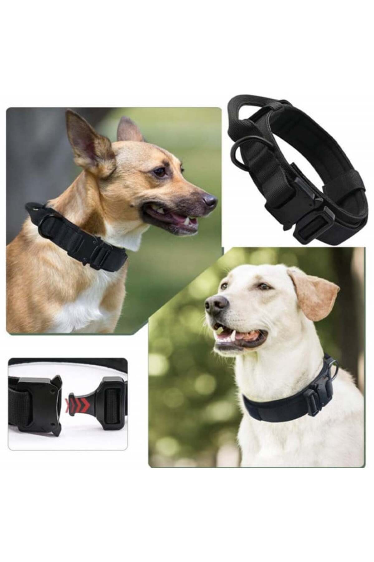 PUFO-Army collar for medium or large dogs, black, size L 3