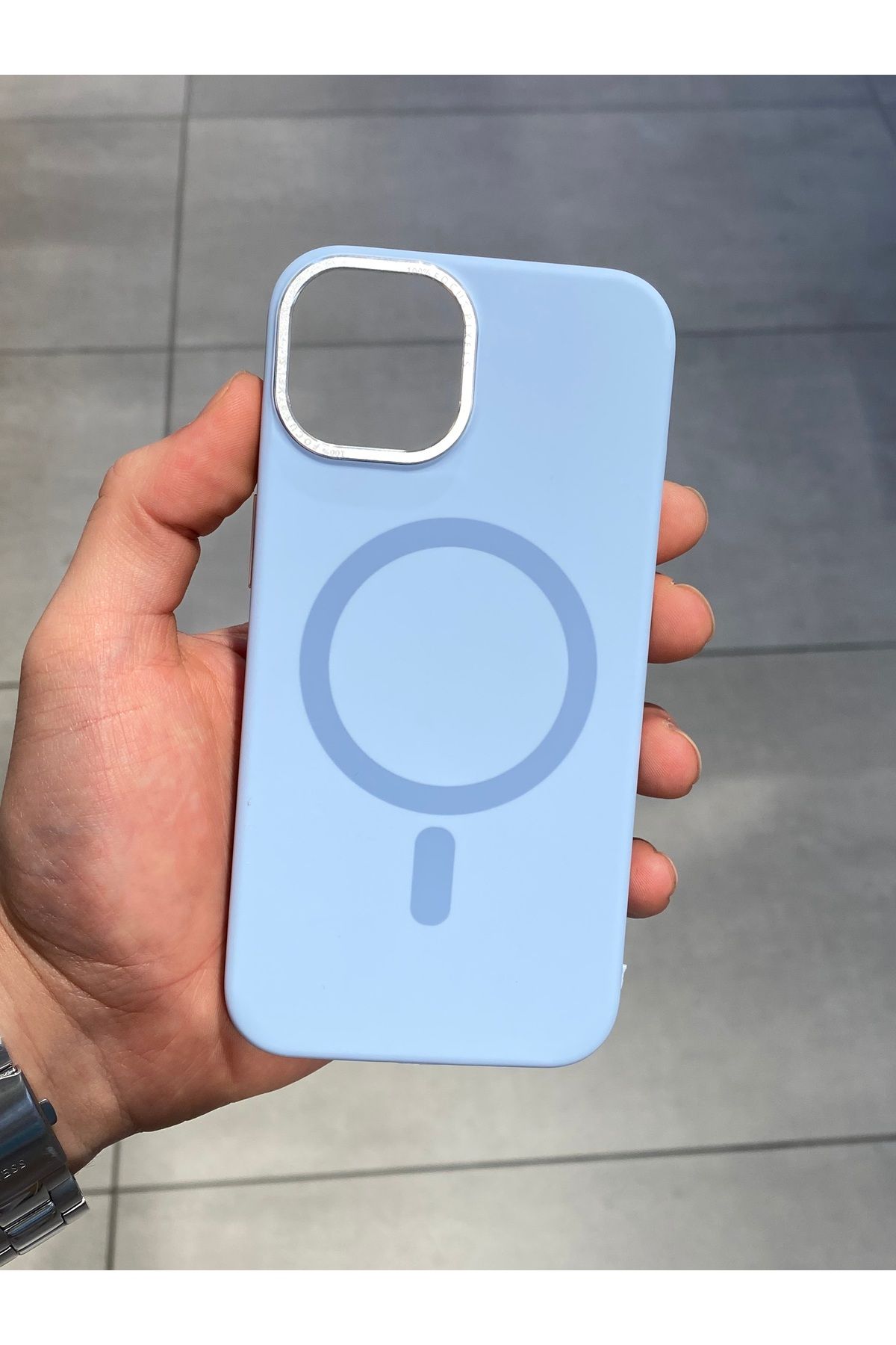 Mee.co İphone 13 ve 14 Uyumlu Magsafe Şarj Destekli İçi Kadife Silikon Kılıf