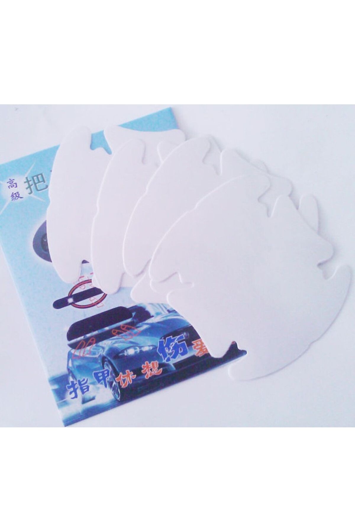 TimeStart 8 Adet Araba Kapı Kolu Koruyucu Çizilme Önleyici Şeffaf Sticker Film Koruma Seti