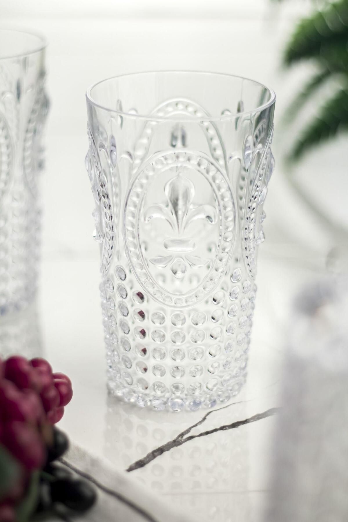 Shop58 Akrilik Şeffaf Tekli Uzun Bardak & Su Meşrubat Bardağı 750 ml ( Büyük Boy & Cam Değildir )