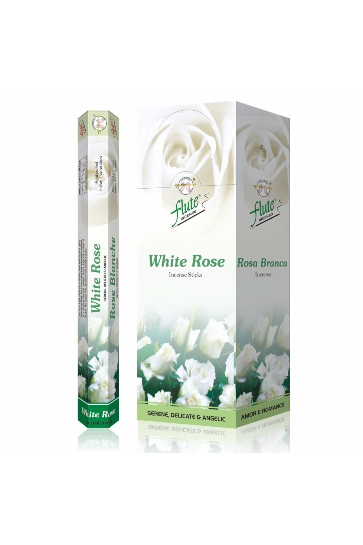 Flute Çubuk Tütsü Beyaz Gül Hexa (WHITE ROSE) 6*20=120 Çubuk