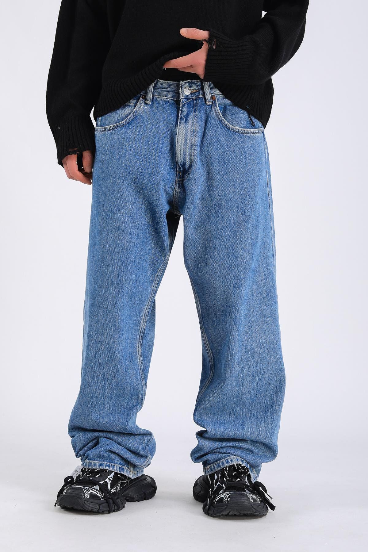 Jr.Crime Zr Basic Mavi Baggy Jean Pantolon P1117
