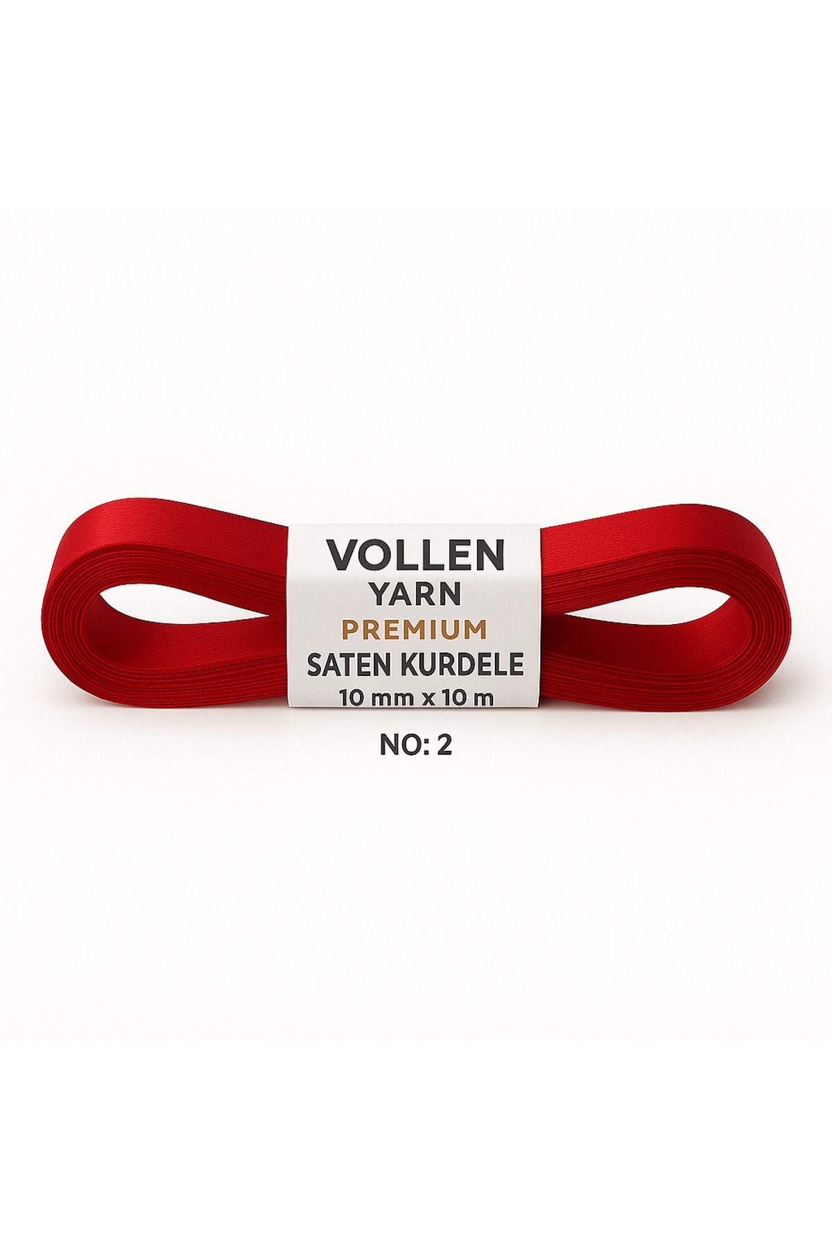 vollen yarn No:2 10 mm 10 mt Saten Kurdele