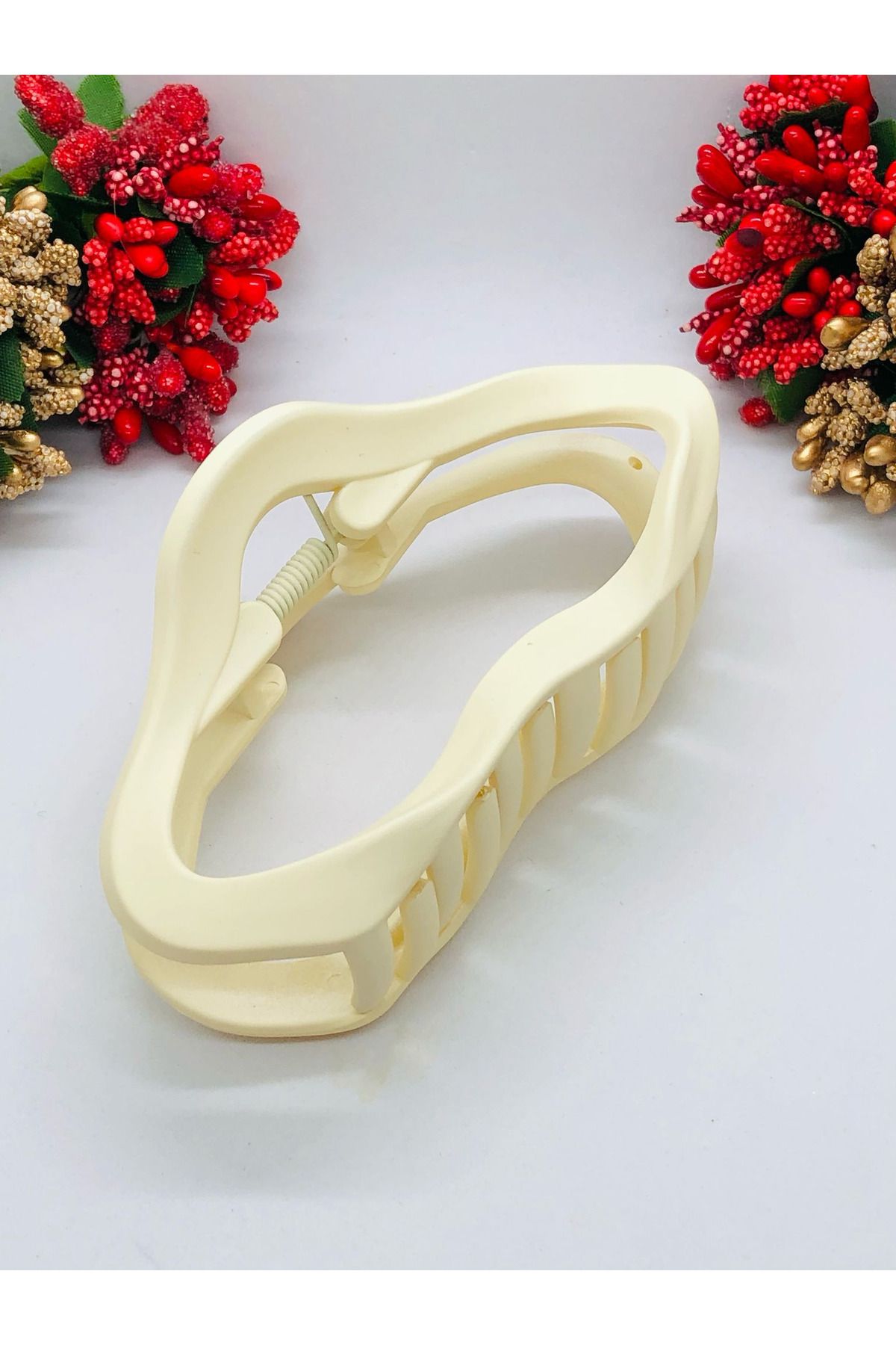 İnDerin Kadın Soft Renkli Mandal Toka Saç Tokası 11 cm Büyük Boy