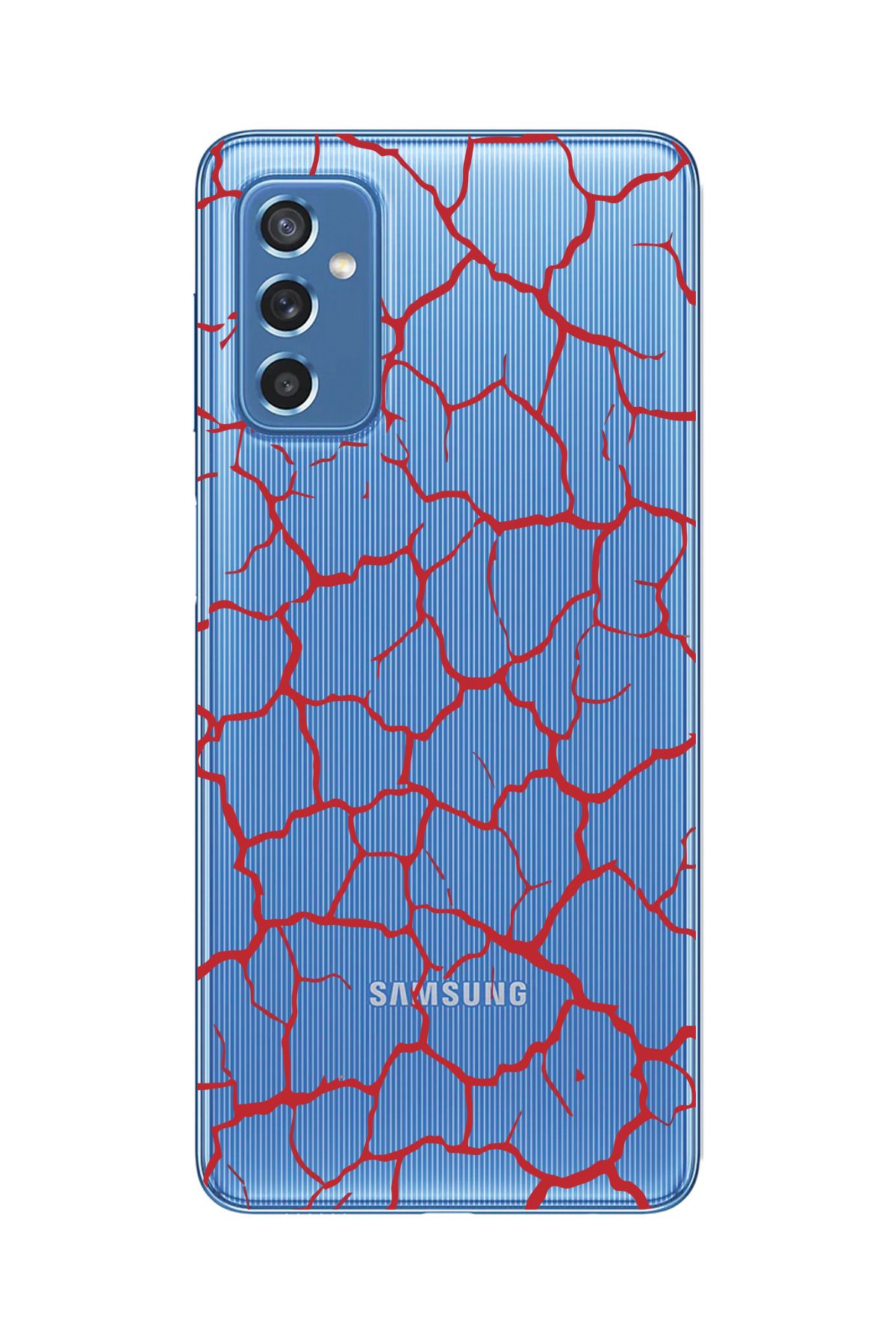 moonset Samsung Galaxy M52 Uyumlu Şekiller Tasarımlı Baskılı Şeffaf Telefon Kılıfı