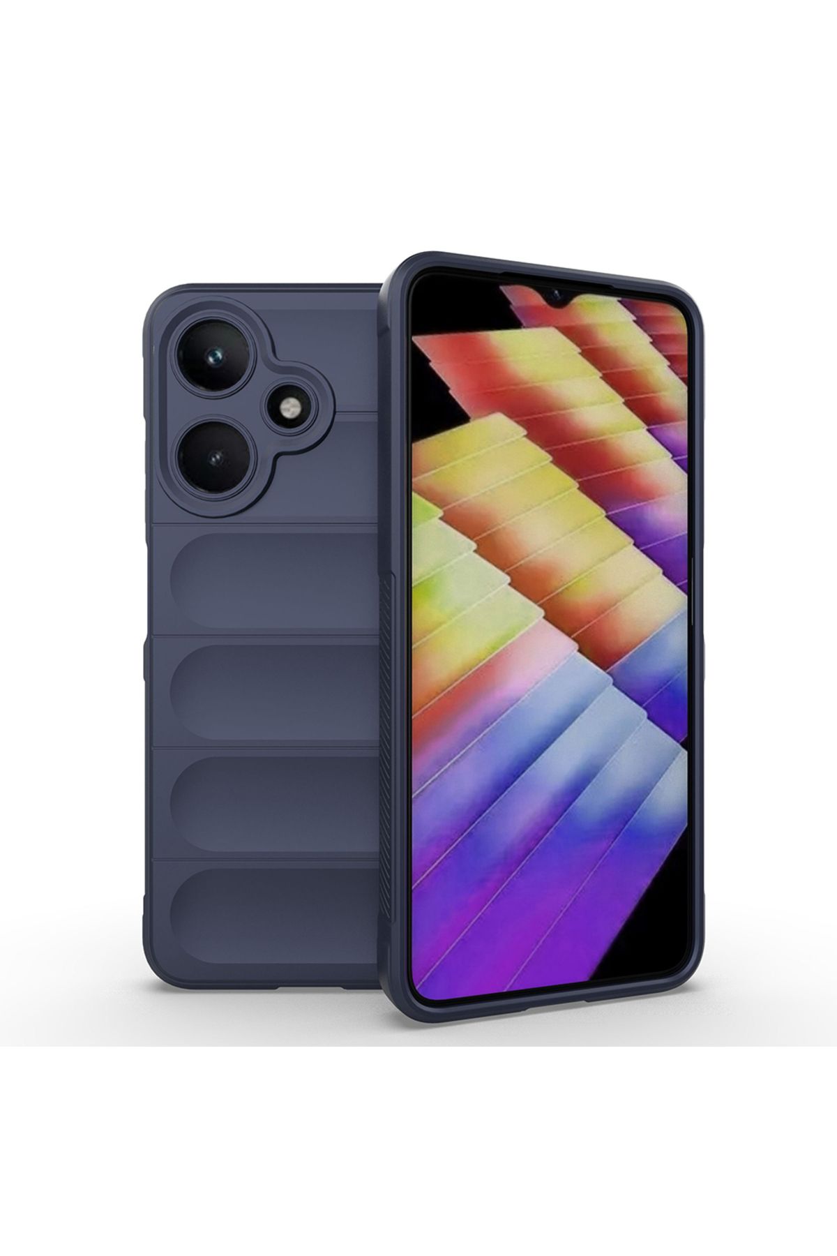 Başkenttekno İnfinix Hot 30i Kılıf Esnek TPU Oyuklu Arka Yüzey Tasarımlı Etnik Silikon Kapak