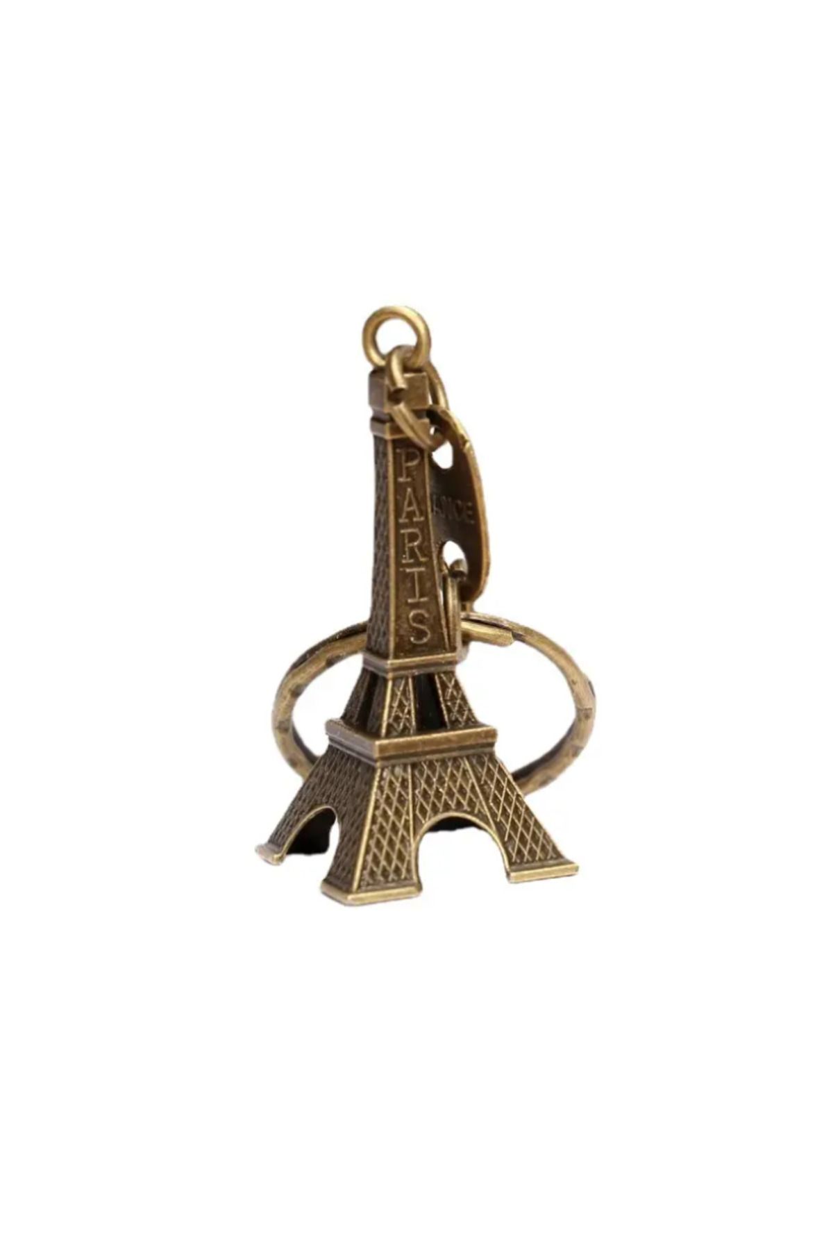 Bizde Ne Yok ki 3D Paris Eyfel kulesi Yaratıcı Vintage Metal anahtarlık anahtarlık çanta Süsü 3 Renk Seçeneği ile