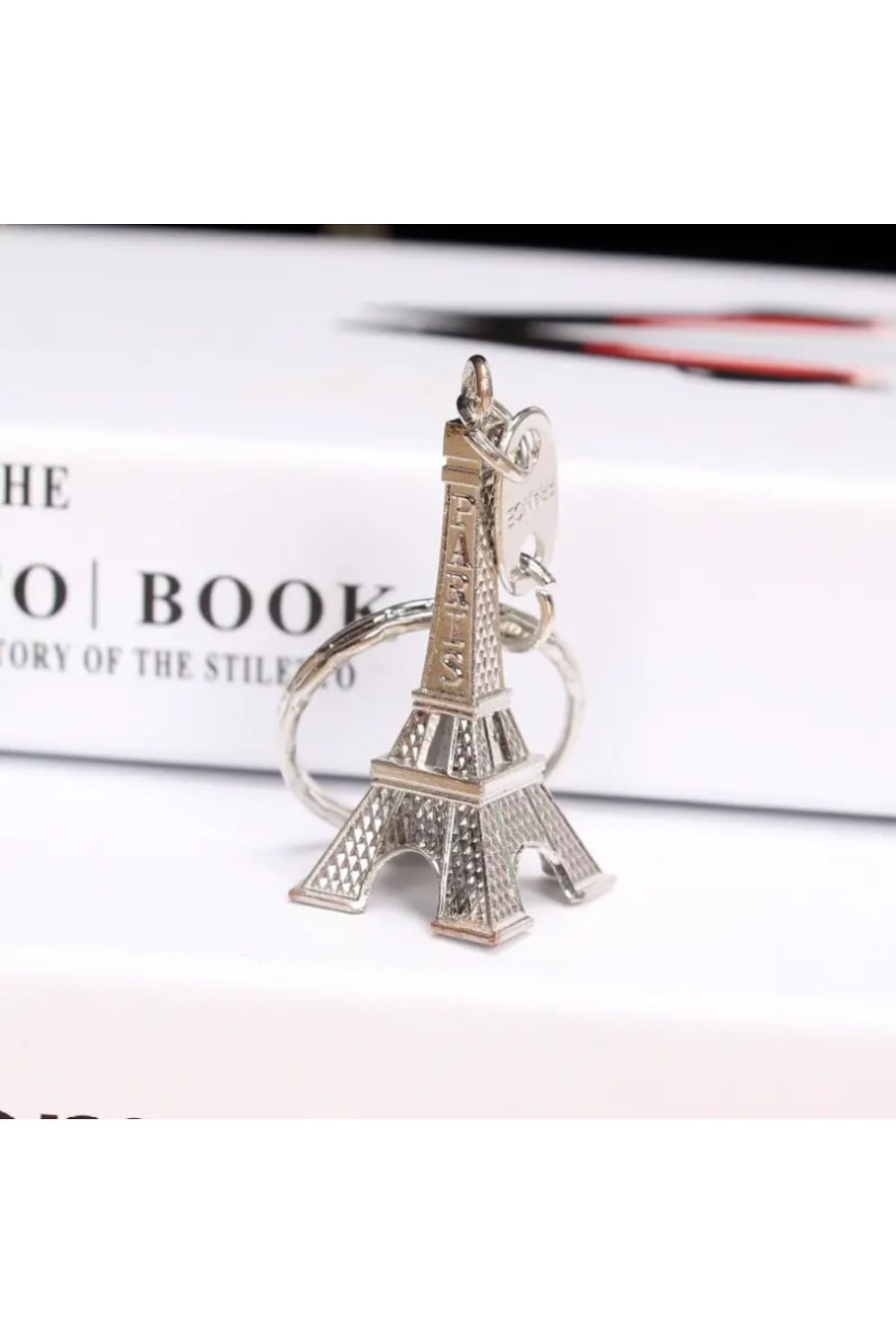 Bizde Ne Yok ki 3D Paris Eyfel kulesi Yaratıcı Vintage Metal anahtarlık anahtarlık çanta Süsü 3 Renk Seçeneği ile