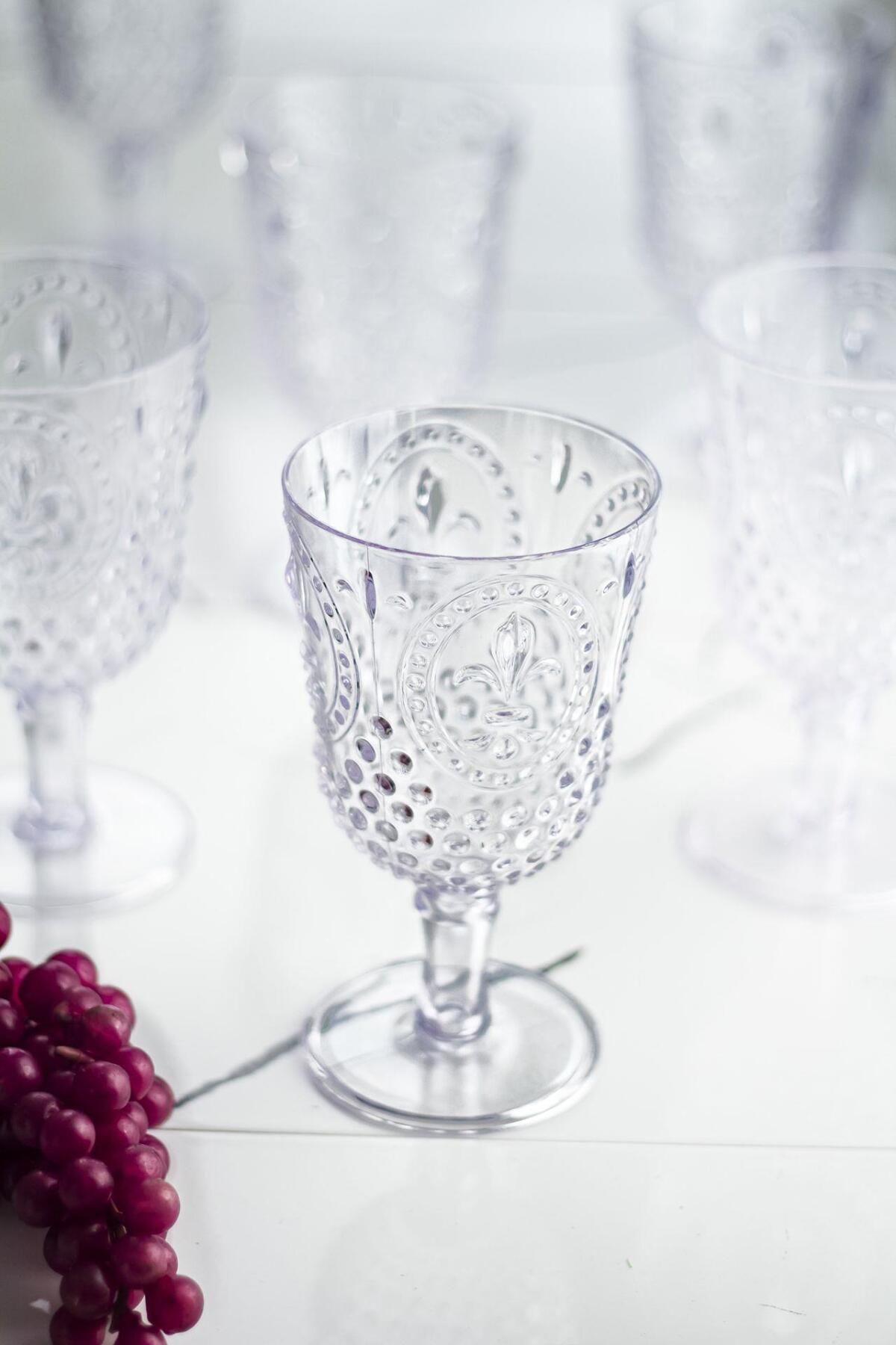 Shop58 Akrilik Şeffaf Tekli Kadeh & Su Meşrubat Kahve Yanı Bardağı 450 ml ( Cam Değildir )