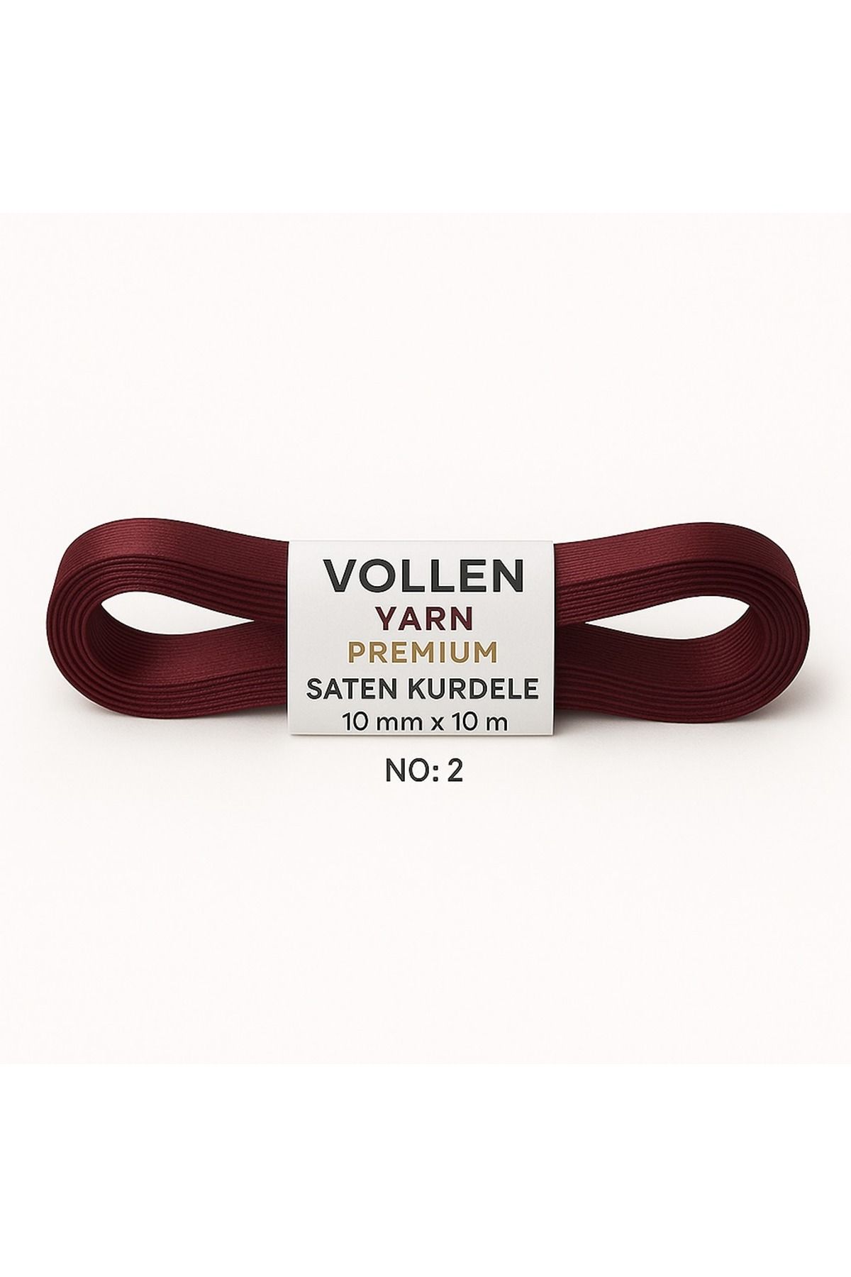 vollen yarn No:2 10 mm 10 mt Saten Kurdele