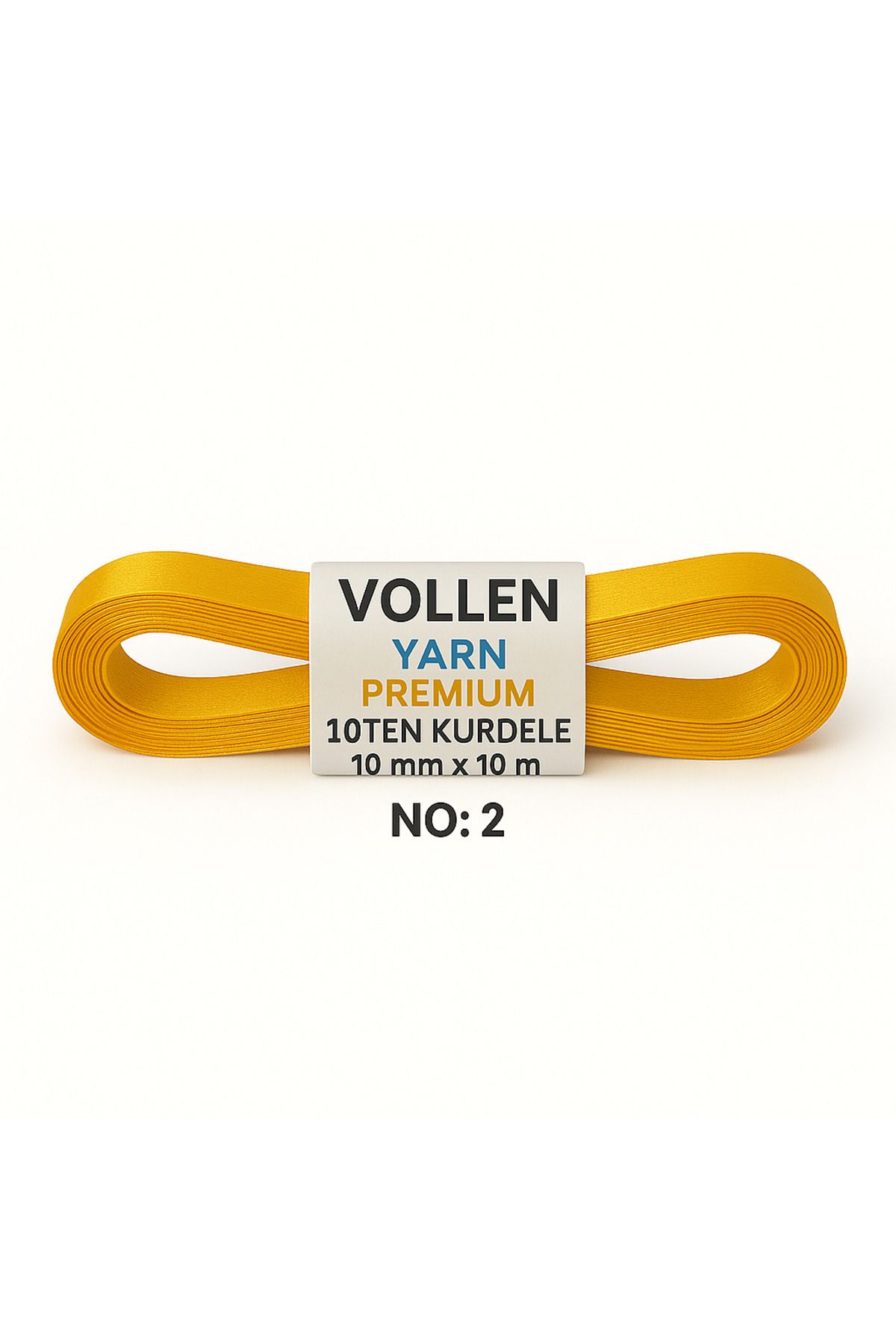 vollen yarn No:2 10 mm 10 mt Saten Kurdele