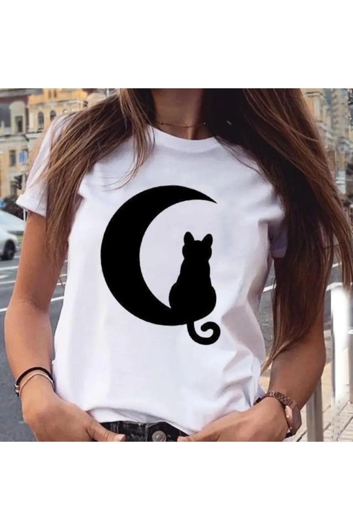 FeaR LeeS Kadın Grafik Tarzı Hayvanlar Tişörtü