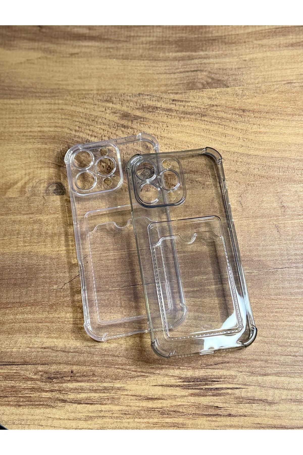 İBL AKSESUAR iPhone 16 Uyumlu Kartlıklı Cüzdan Şeffaf Telefon Kılıfı