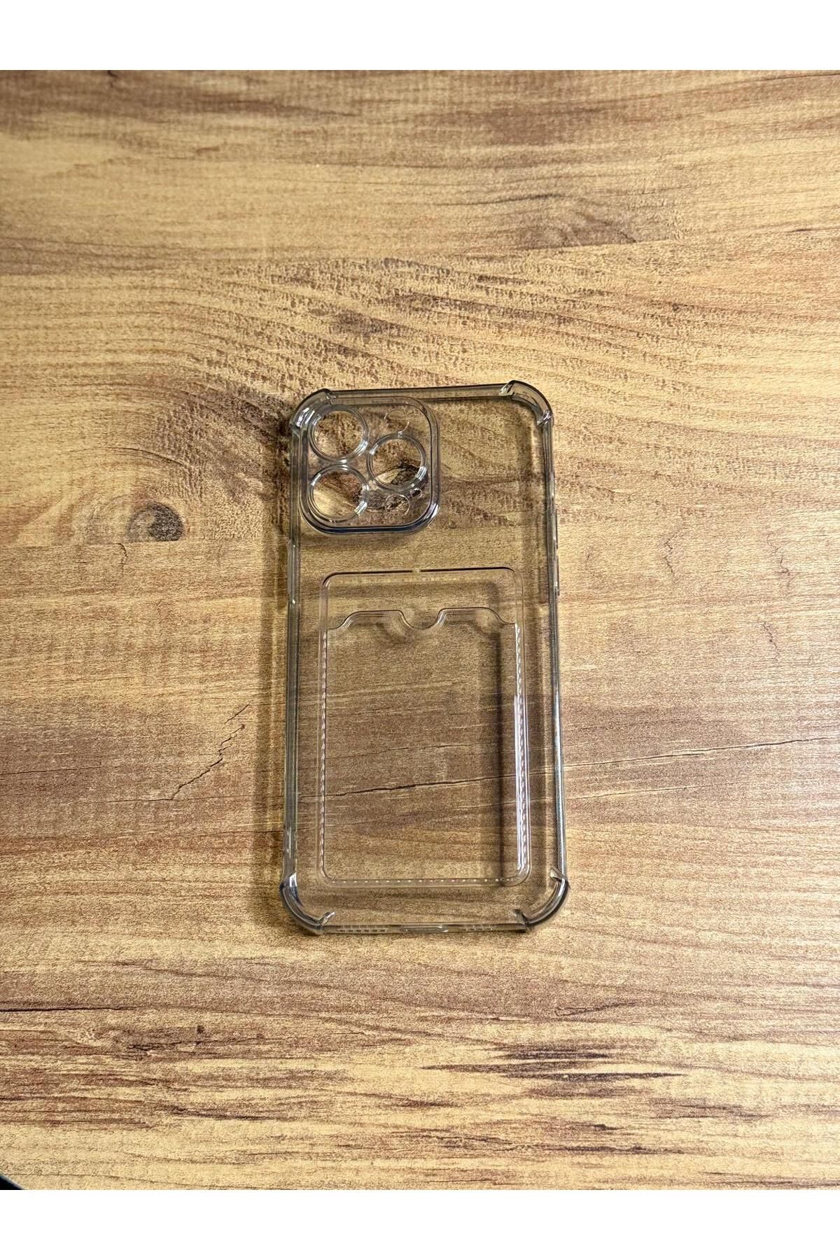 İBL AKSESUAR iPhone 16 Pro Max Uyumlu Kartlıklı Cüzdan Şeffaf Telefon Kılıfı