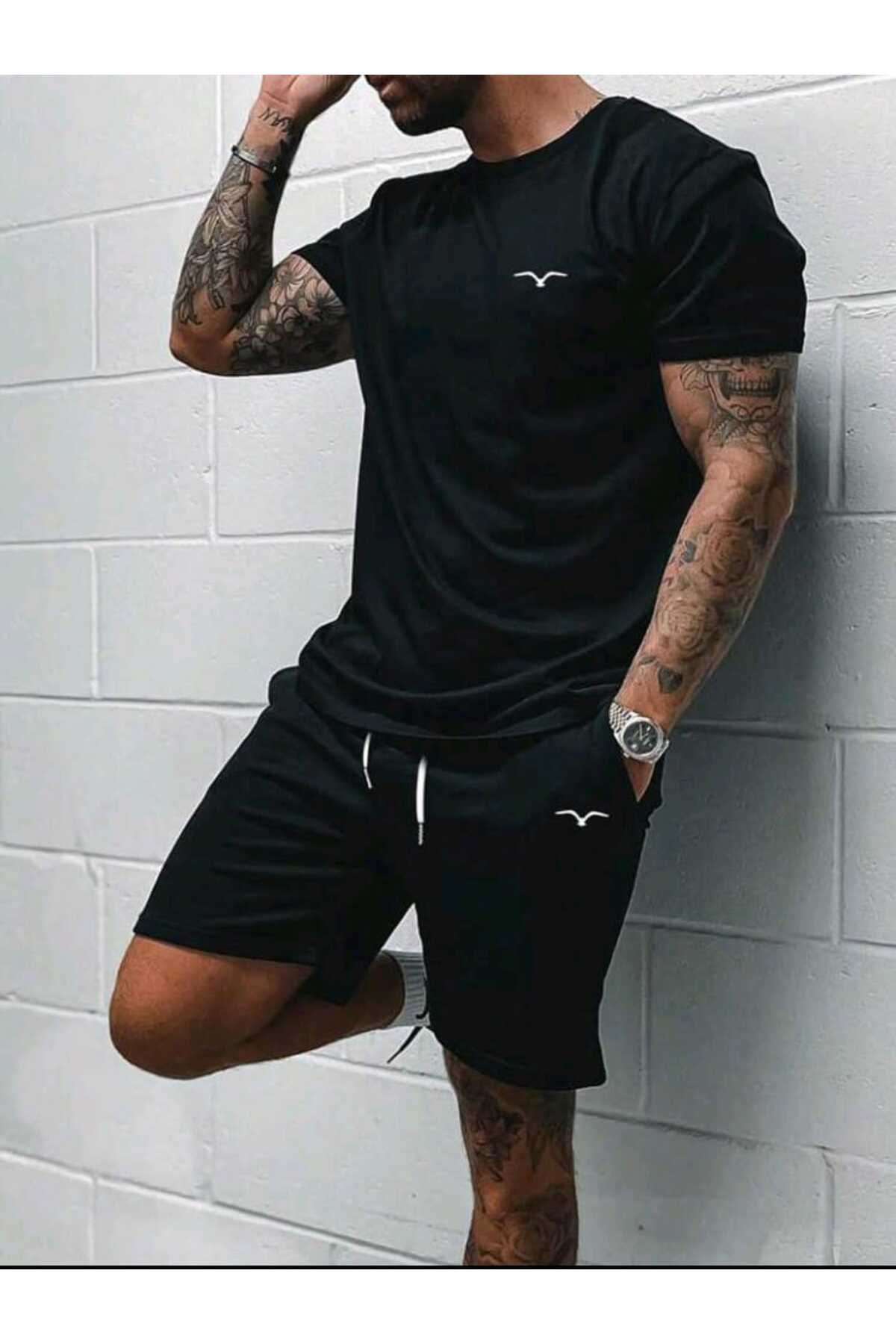 mirantekstil Yeni sezon oversize t-shırt ve şort takım unisex modeli dijital baskılı