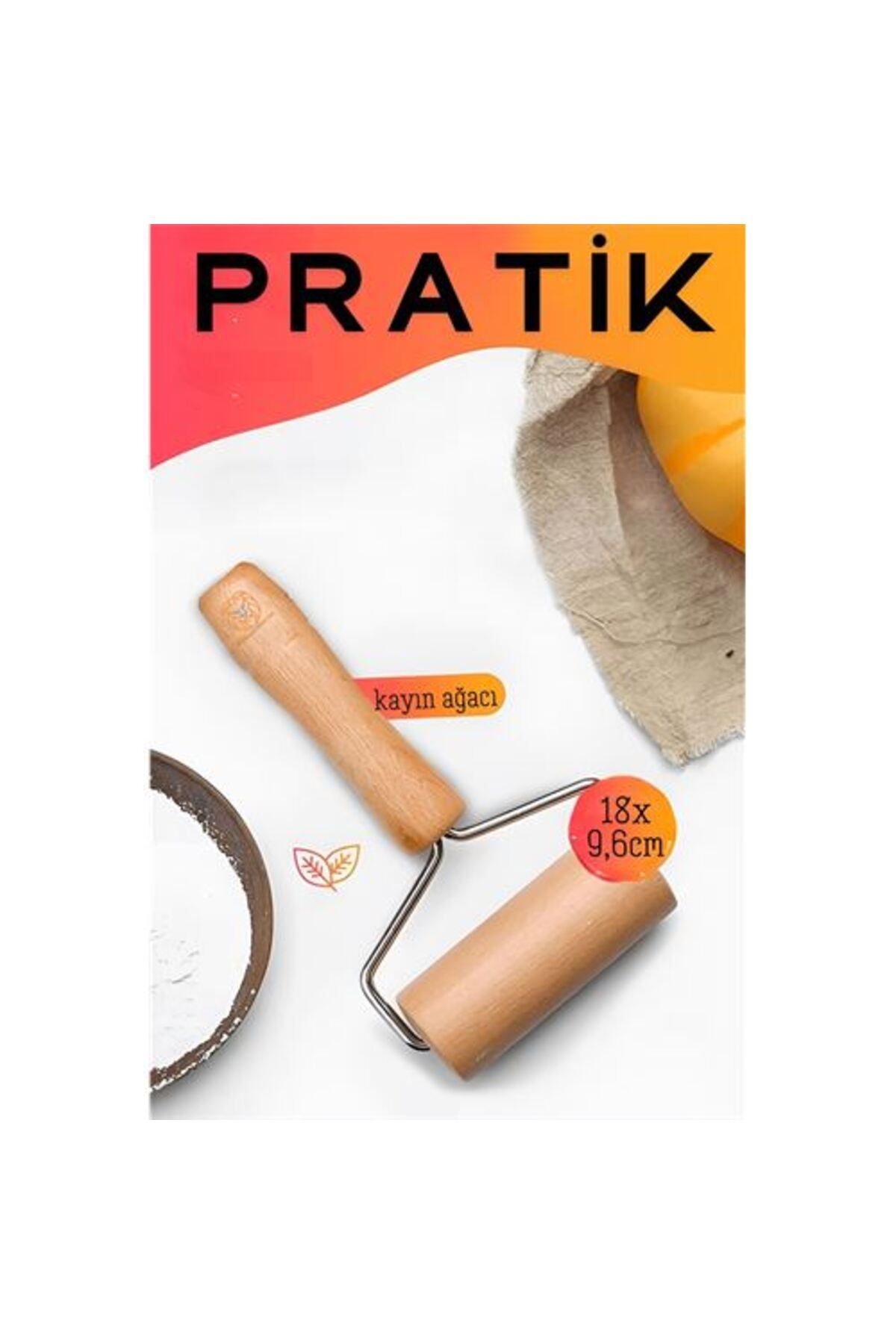 MR RZN STORE Pratik Merdane Ahşap Ergonımik Oklava
